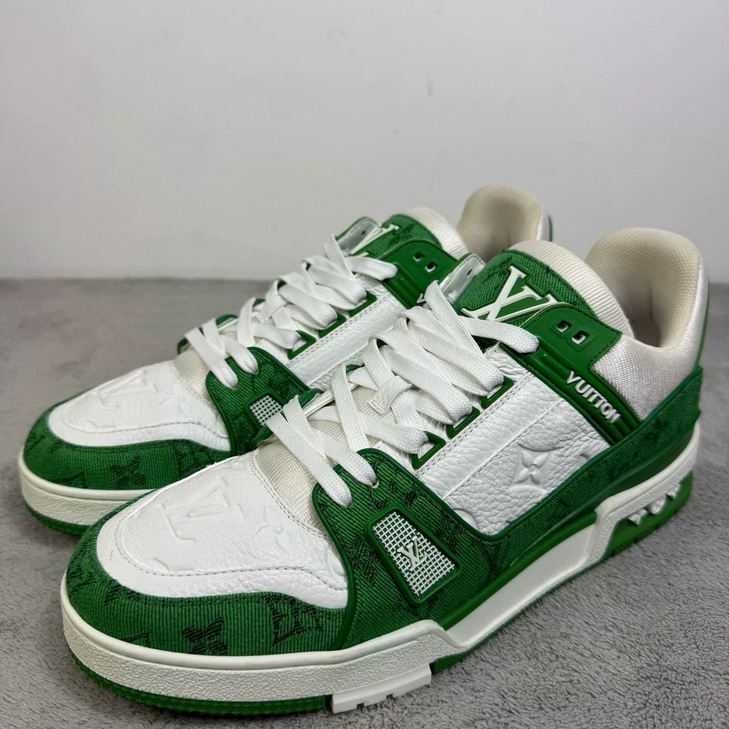 Louis Vuitton Louis Vuitton Training Denim Green Lowtop Sneakers 42 Men Size US 9 / EU 42 - 1 Thumbnail