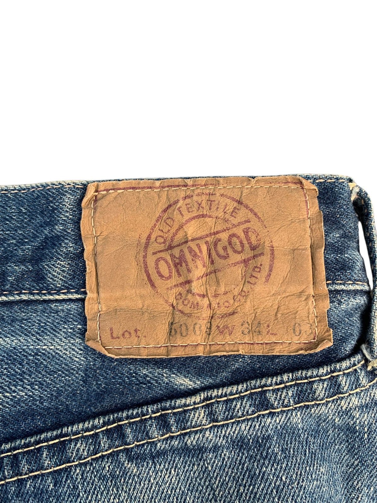 OMNIGOD VINTAGE OMNIGOD 5009 SELVEDGE JAPANESE DISTRESSED DENIM Size US 33 - 11 Thumbnail