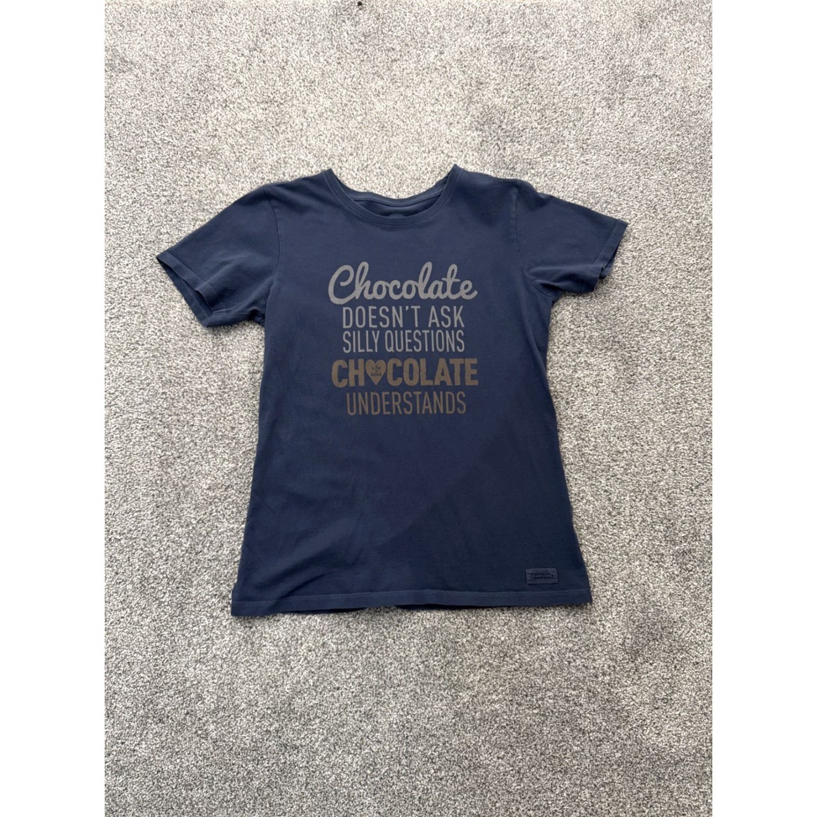 Life is Good Life Is Good Shirt Womens Medium T-Shirt Blue Logo 100% Cotton All Seasons Breathable Easy Care Funny Decade Not Applicable Size M / US 6-8 / IT 42-44 - 2 Thumbnail