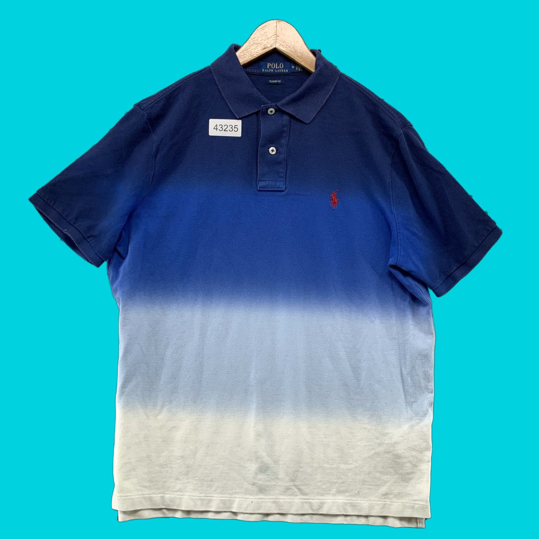 Polo Ralph Lauren Polo Ralph Lauren Blue Gradient Polo Shirt Mens Medium Classic Fit Casual Preppy Size US M / EU 48-50 / 2 - 1 Thumbnail