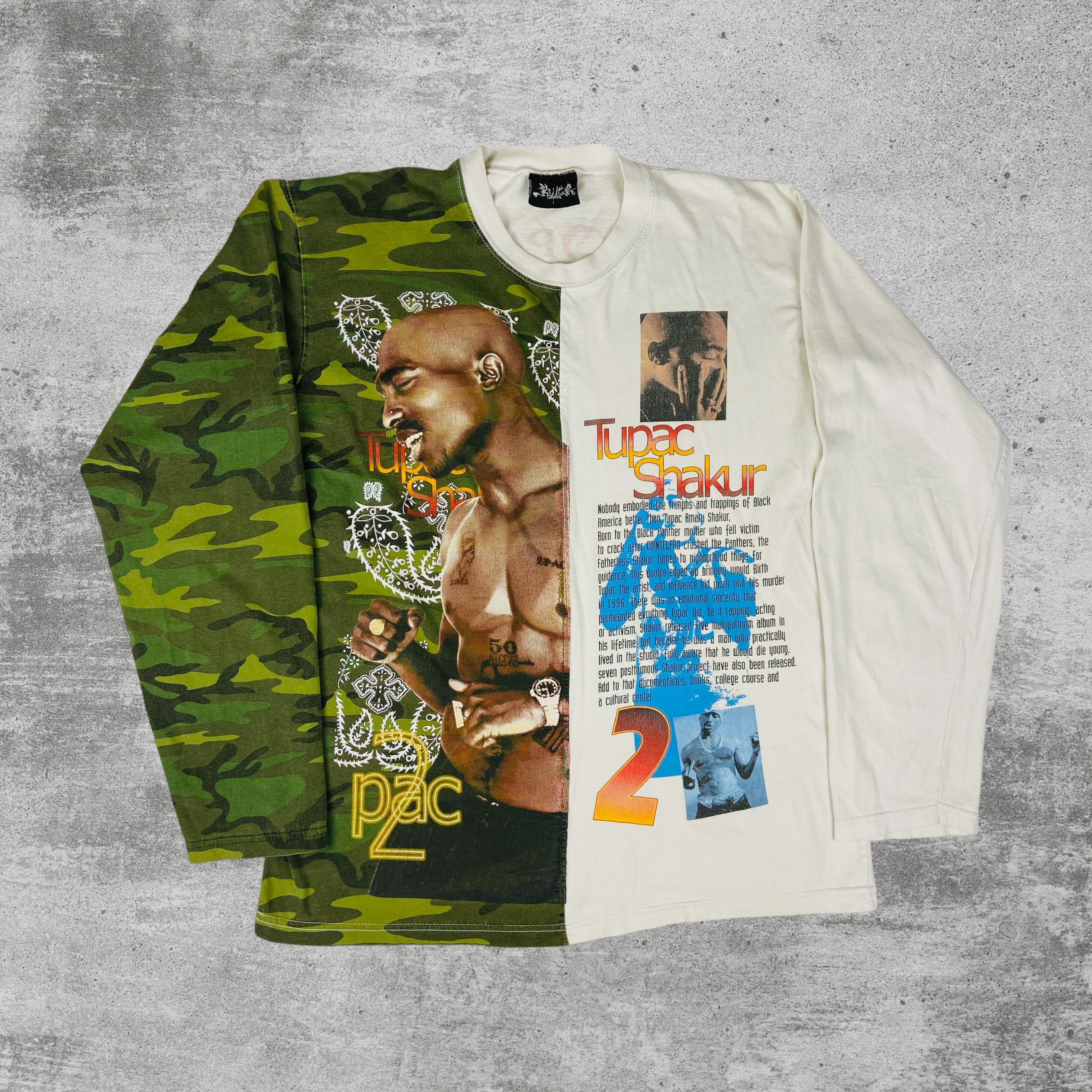 Rap Tees 2PAC AMARU SHAKUR FOREVER LEGEND LONGSLEEVE 1990s - № 1019 Size US L / EU 52-54 / 3 - 1 Thumbnail