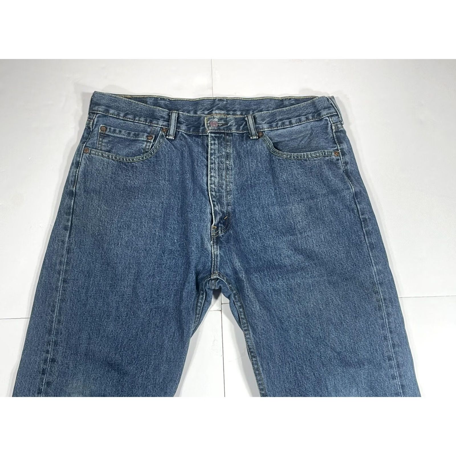Levi's Levi'S Jeans Mens 38 Blue 38Wx32L Wash Strauss Straight Leg Denim Cotton Size US 38 / EU 54 - 2 Thumbnail