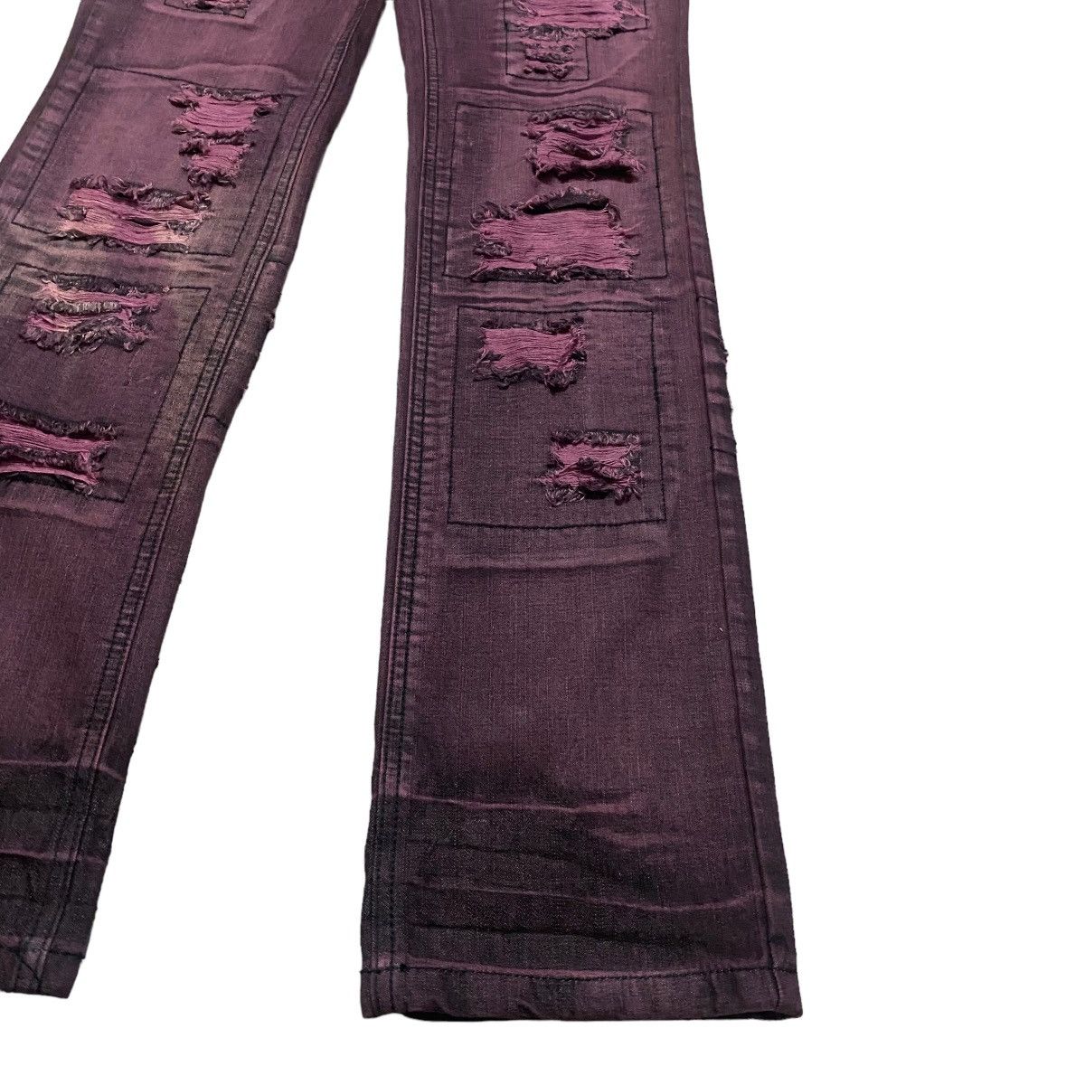 Japanese Brand Japanese Brand Saucy Cool Wine Red Distressed Jeans Size US 32 / EU 48 - 8 Thumbnail