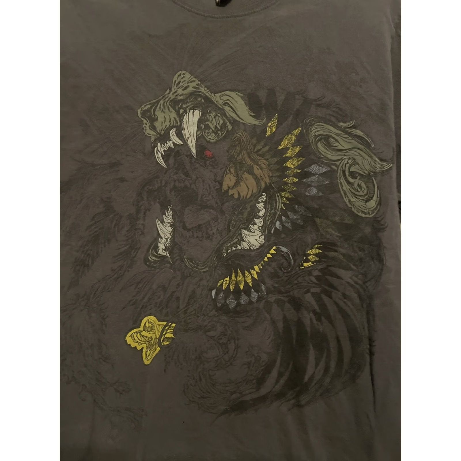 Fox Racing VINTAGE Fox Skull T-Shirt Grey M Men Medium Shirt Size US M / EU 48-50 / 2 - 2 Thumbnail