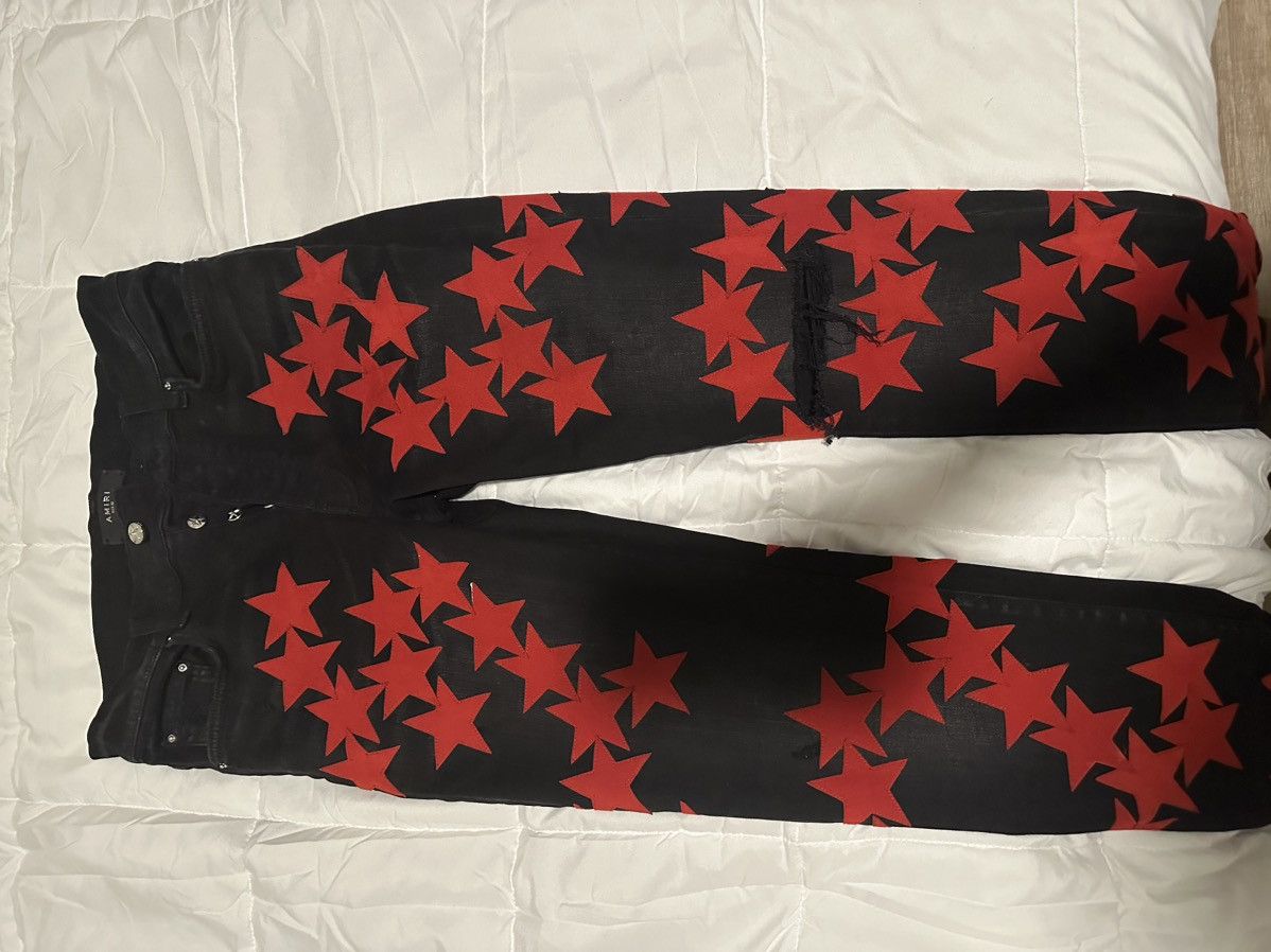 Amiri Amiri Jeans Red Stars Size US 32 / EU 48 - 5 Thumbnail