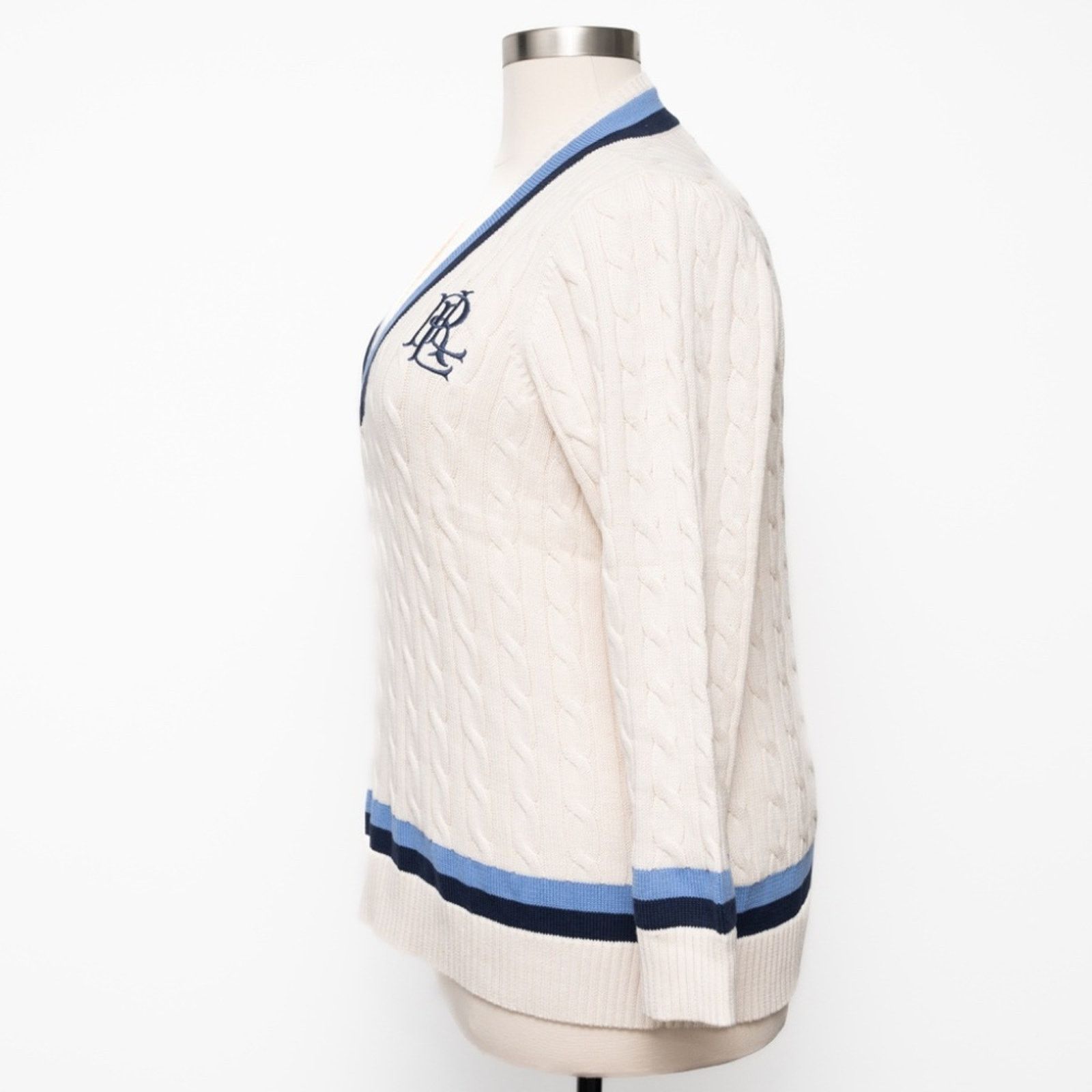 Lauren Ralph Lauren Lauren Ralph Lauren. New! Cable-Knit Logo Cricket Sweater. Size XXL / US 16-18 / IT 52-54 - 5 Thumbnail
