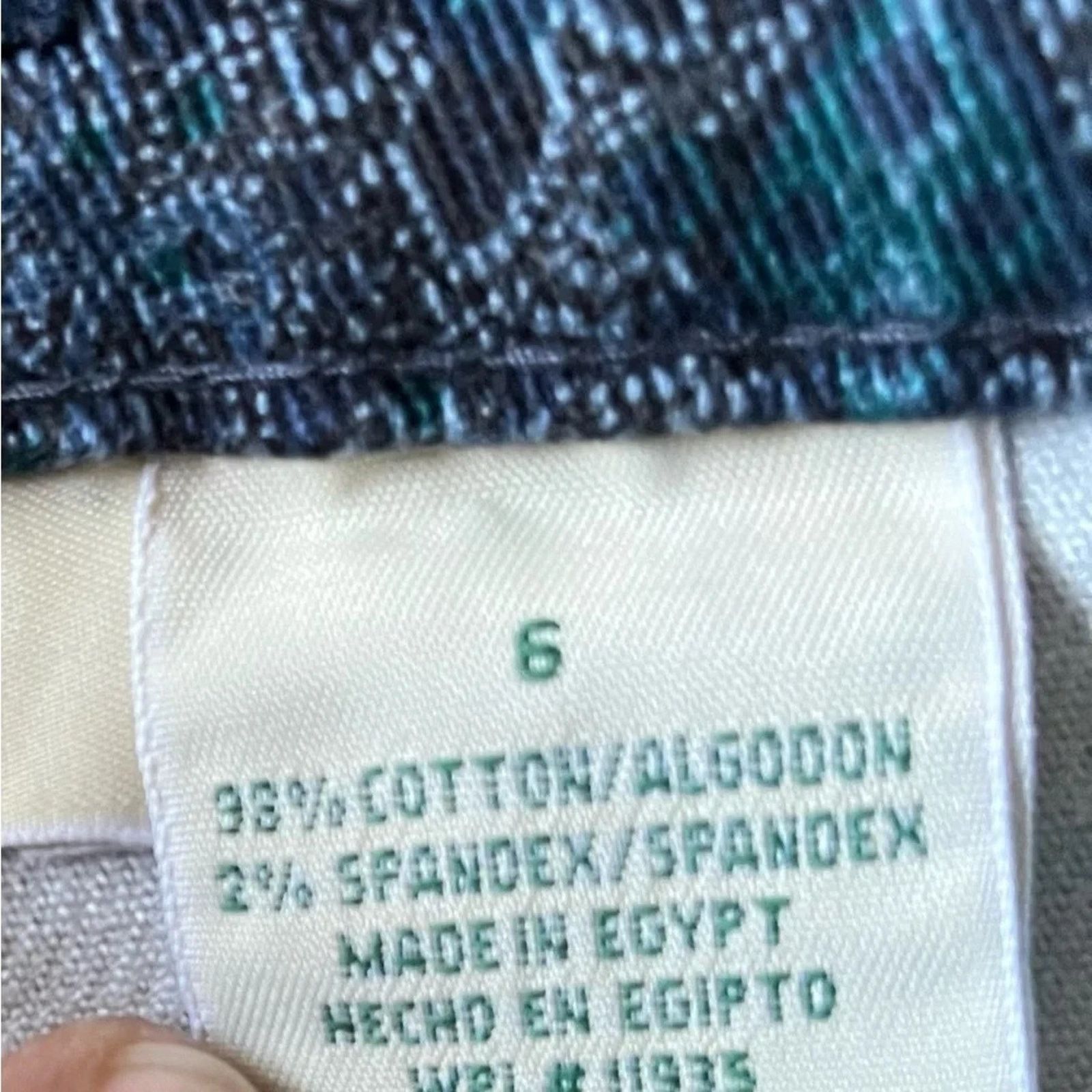 St. Johns Bay St. John’s Bay stretch Y2K blue paisley print jeans, size 6. Size 28" / US 6 / IT 42 - 7 Thumbnail