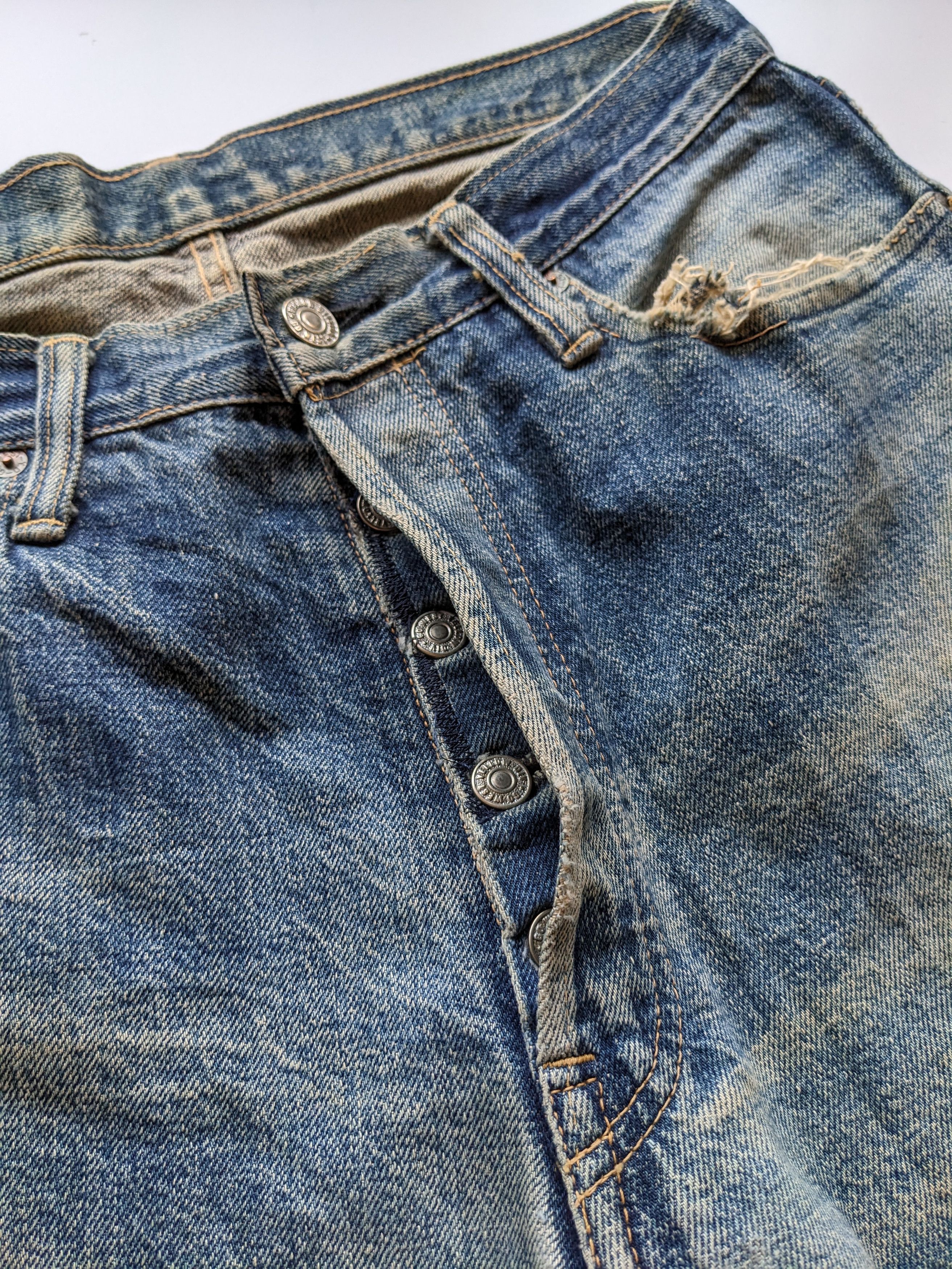 Japanese Brand Go West mudwash distressed selvedge jeans Size US 30 / EU 46 - 8 Thumbnail