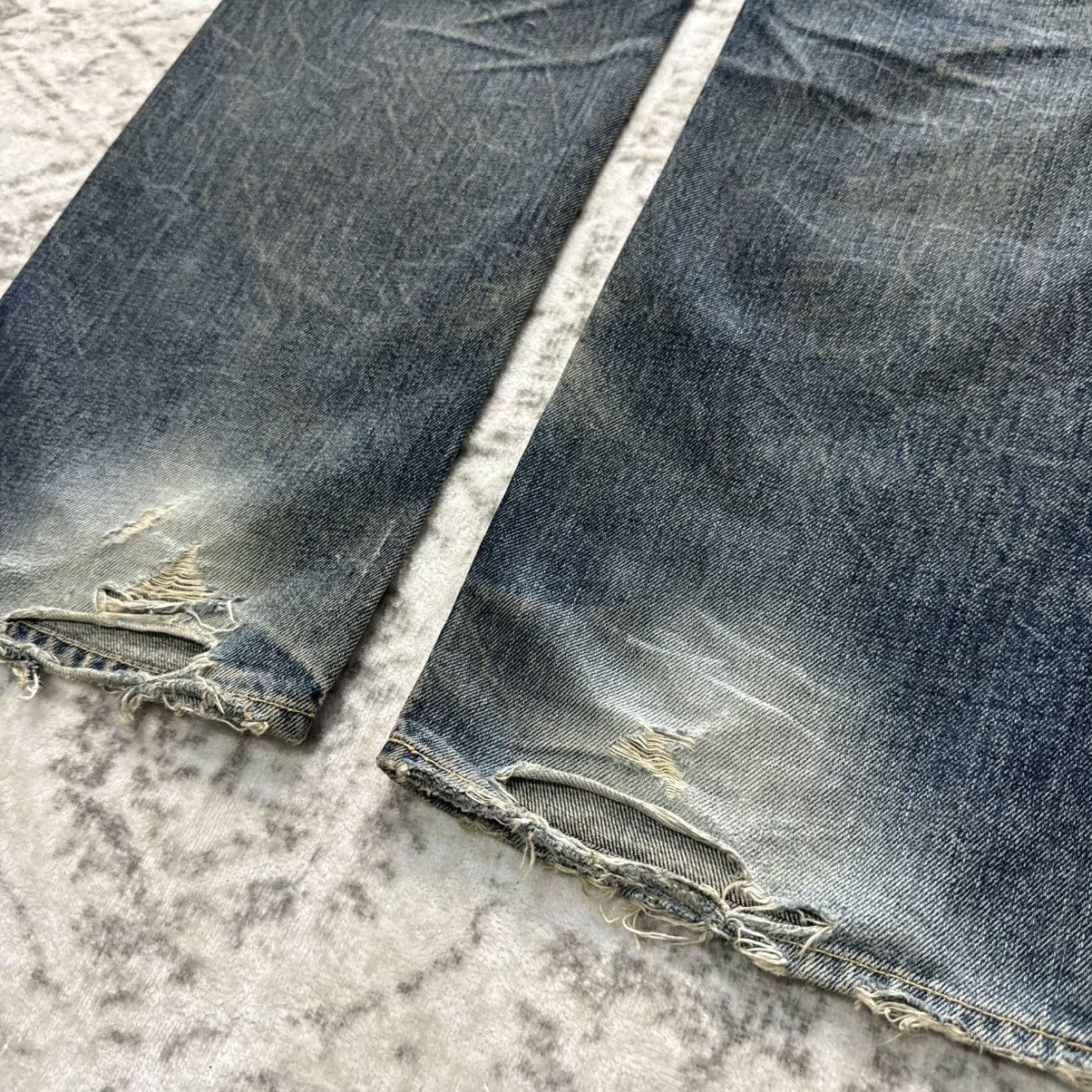 Kapital 2000s Antgauge Japan Reconstructed Pinstripe Panel Denim Size US 33 - 13 Thumbnail