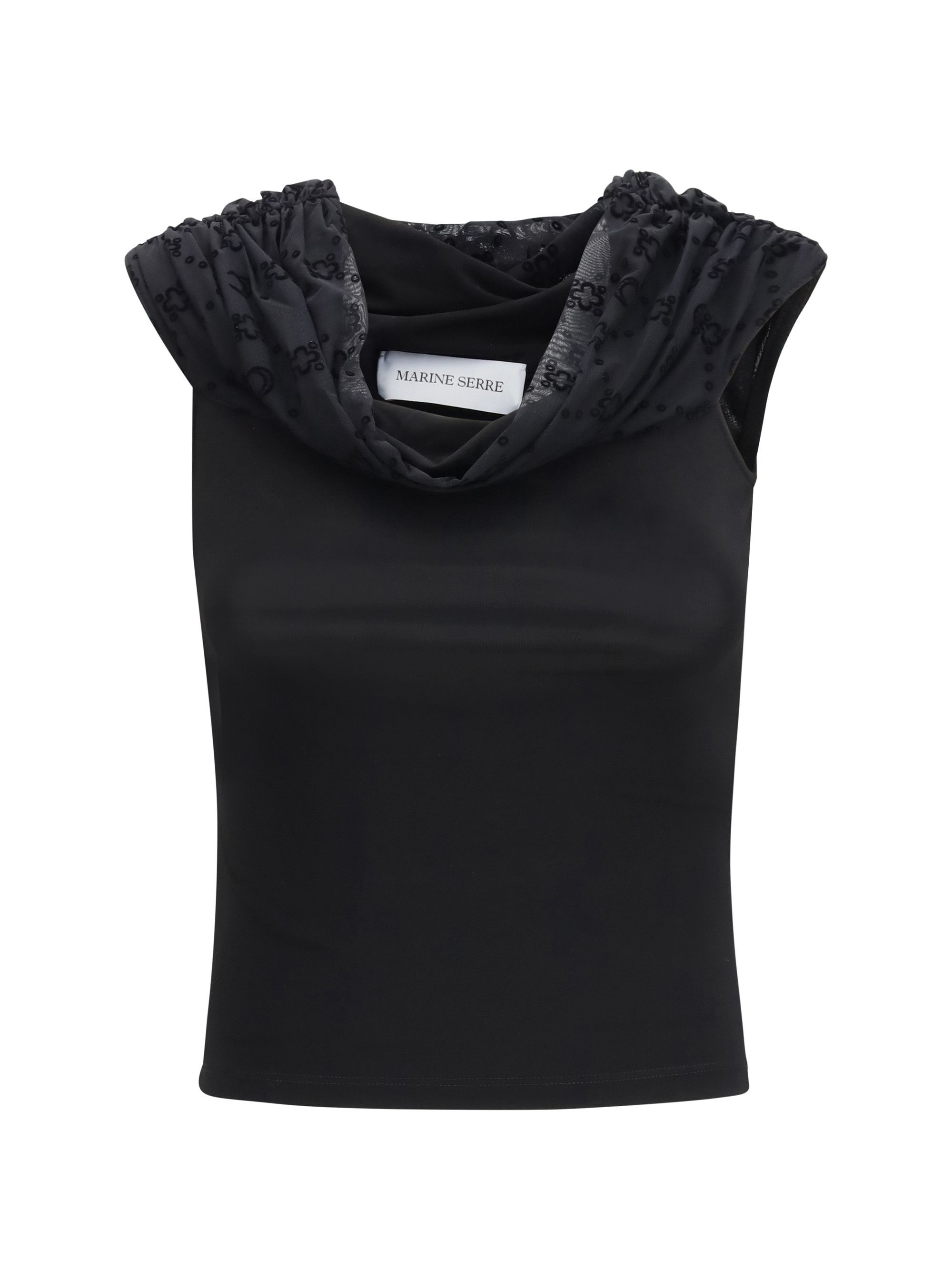 Marine Serre Off Shoulder Draped Top Size S / US 4 / IT 40 - 1 Thumbnail
