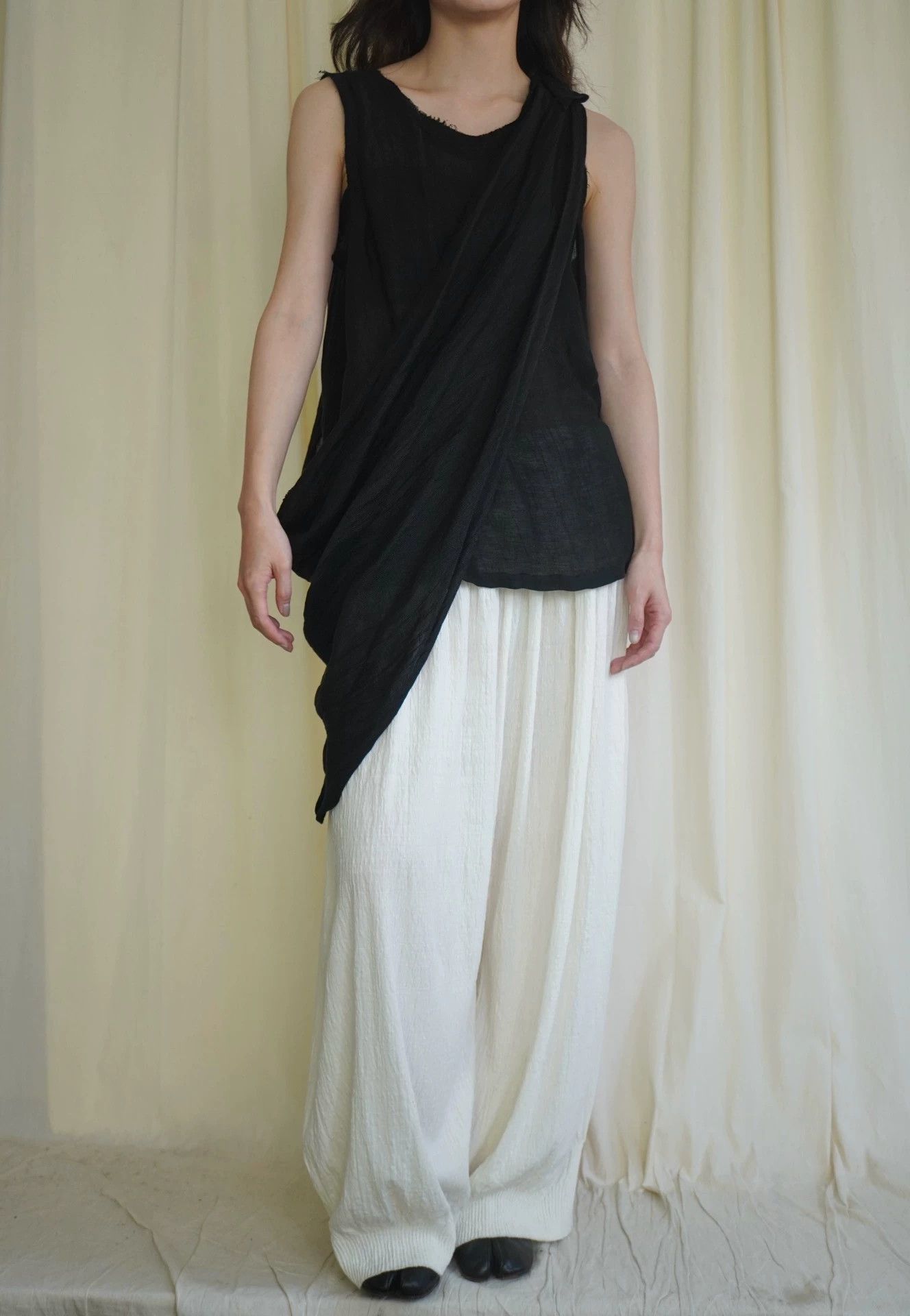 Yohji Yamamoto Yohji Yamamoto 2000s Linen Suspender Sleeveless Top Size ONE SIZE - 2 Thumbnail