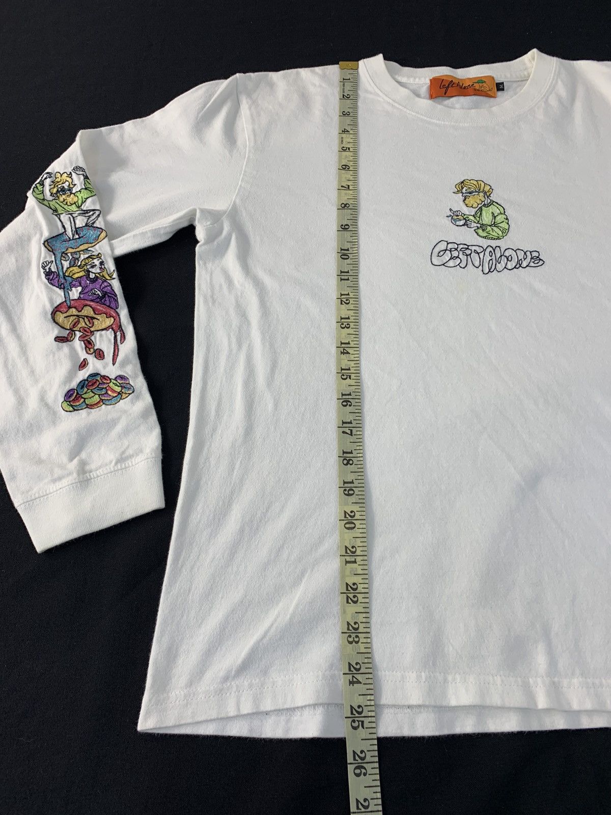 Japanese Brand Left Alone Embroidery Logo Side Tape Sleeve Donut Tee Size US M / EU 48-50 / 2 - 10 Thumbnail