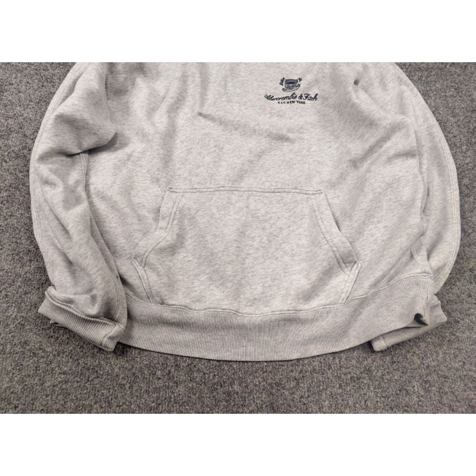 Abercrombie & Fitch Abercrombie & Fitch Logo Hoodie Gray Logo oversized soft fleece Vintage Style 90s Mens S Adult Small Size US S / EU 44-46 / 1 - 7 Thumbnail