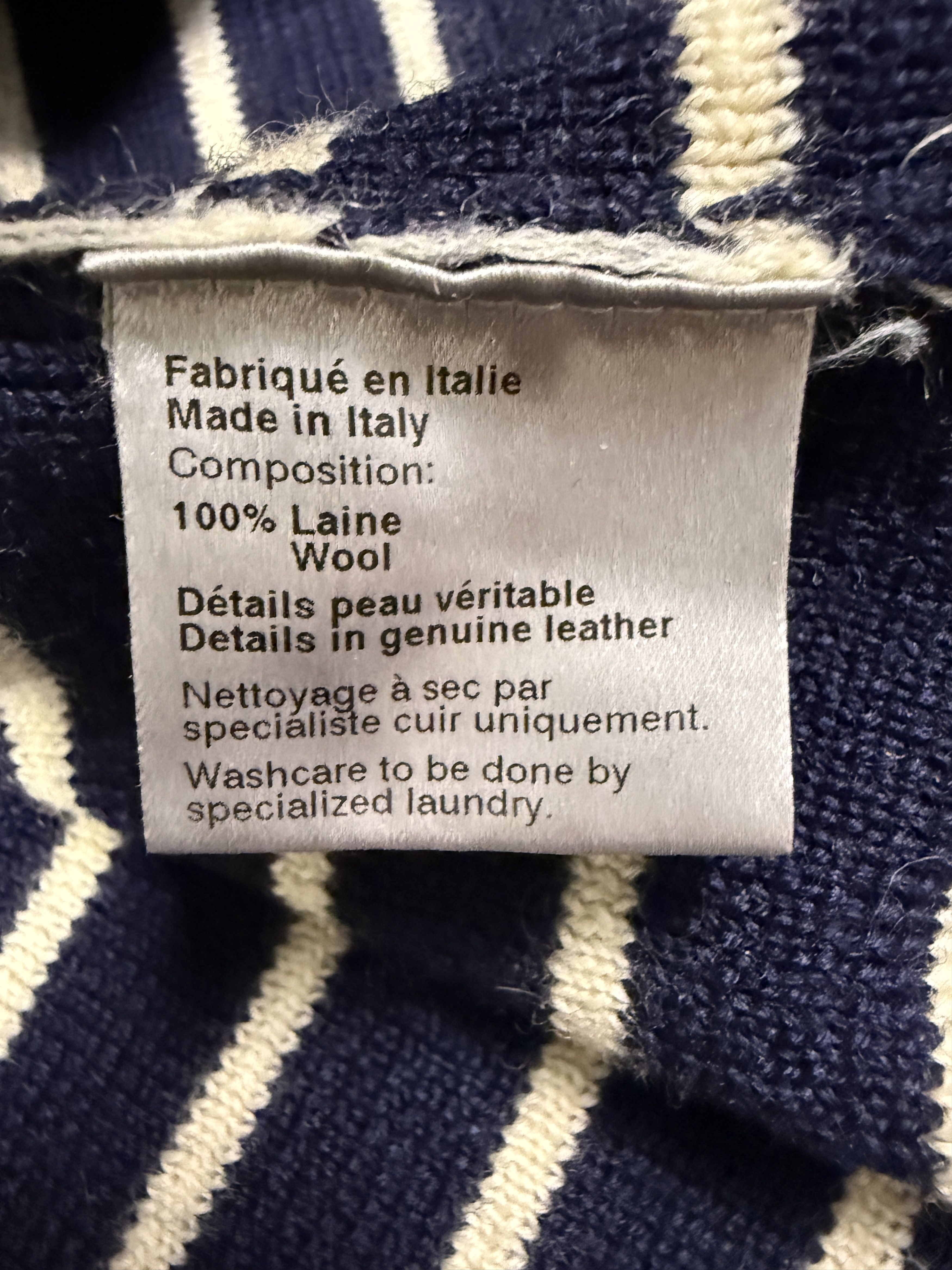Dior DIOR HOMME Hedi Slimane RARE Striped Navy Knit Sweater Size US S / EU 44-46 / 1 - 5 Thumbnail