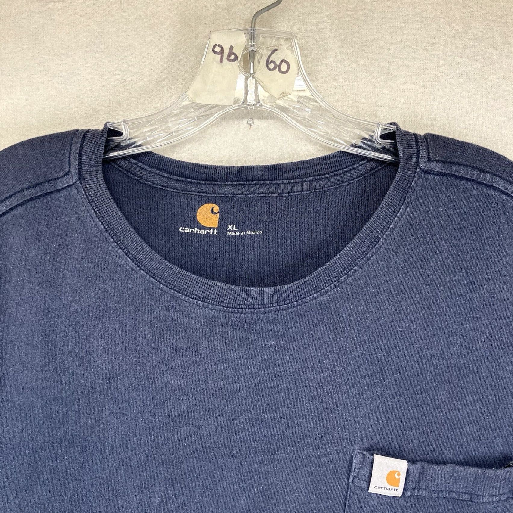 Carhartt Carhartt Shirt Mens XL Short Sleeve T-Shirt Navy Faded 2012 Carhartt Men'S K87 Logo Crew Neck Cotton All Seasons Lightweight Size US XL / EU 56 / 4 - 5 Thumbnail