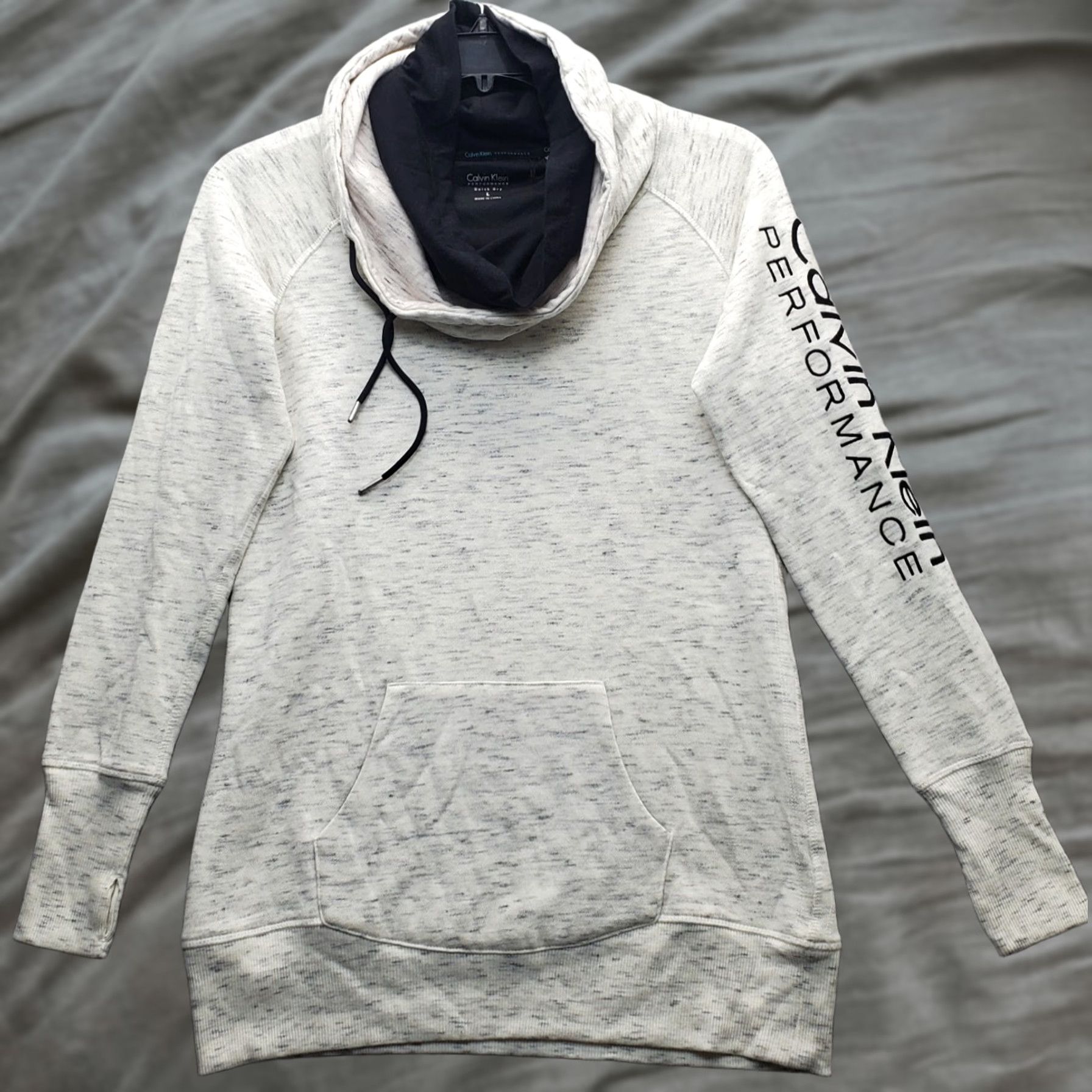 Calvin Klein Calvin Klein Performance Hoodie Womens L Space Dye Quick Dry Pullover Size L / US 10 / IT 46 - 1 Thumbnail