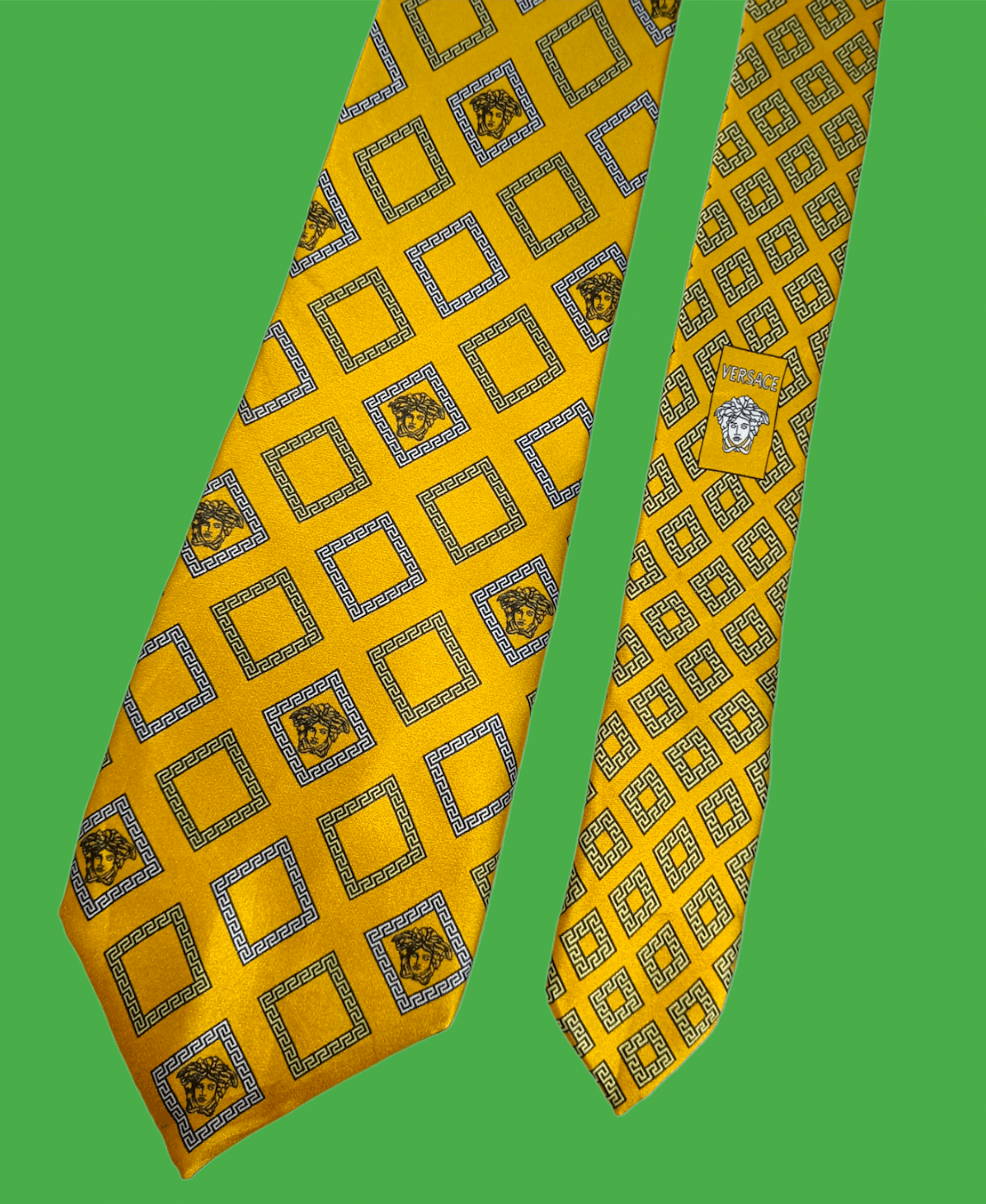 Versace × Vintage Gianni Versace Medusa Gold Tie Size ONE SIZE - 1 Thumbnail
