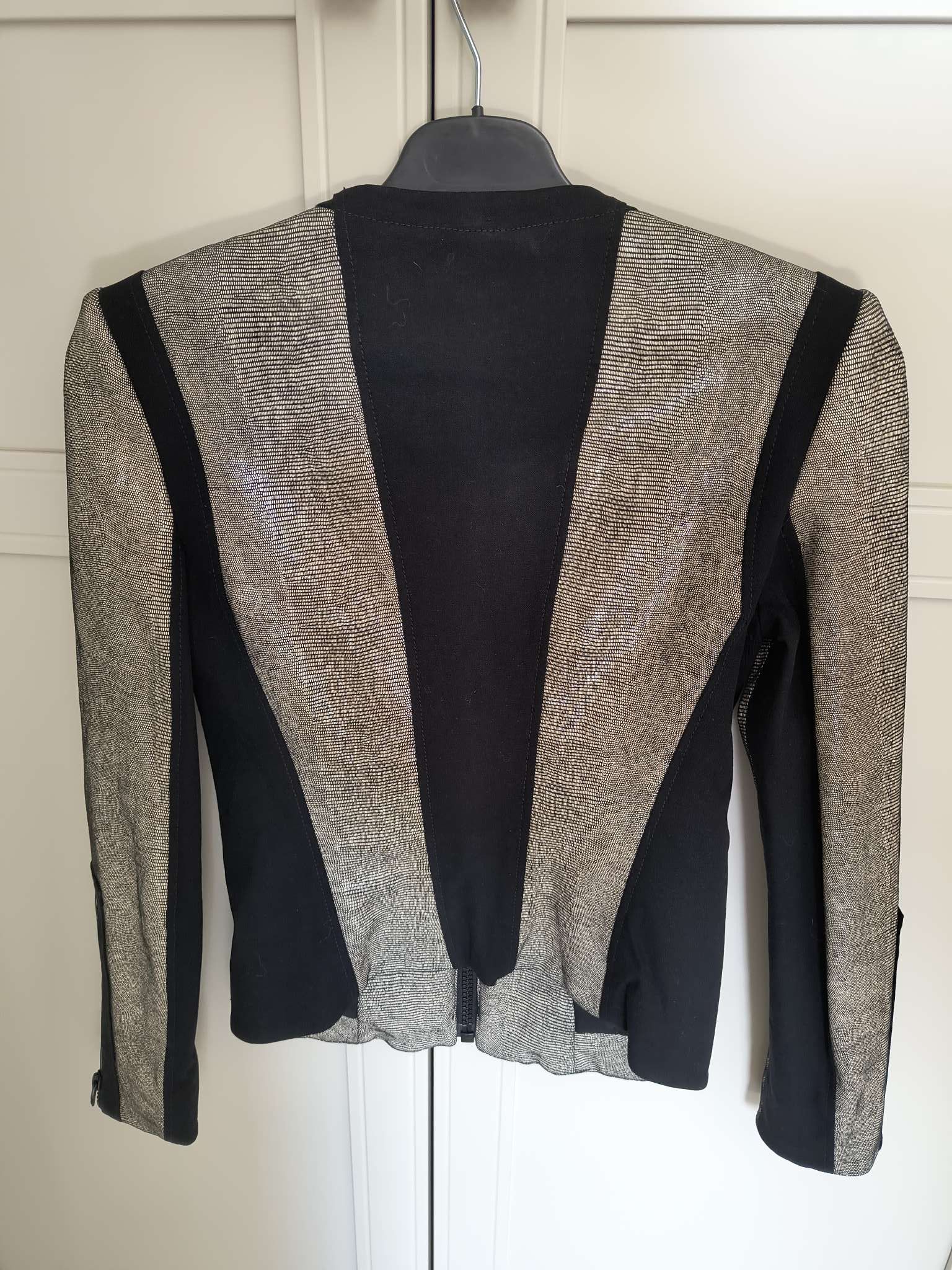 Helmut Lang HELMUT LANG Rift Stretch Leather Jacket in Carbon Grey Size S / US 4 / IT 40 - 6 Thumbnail