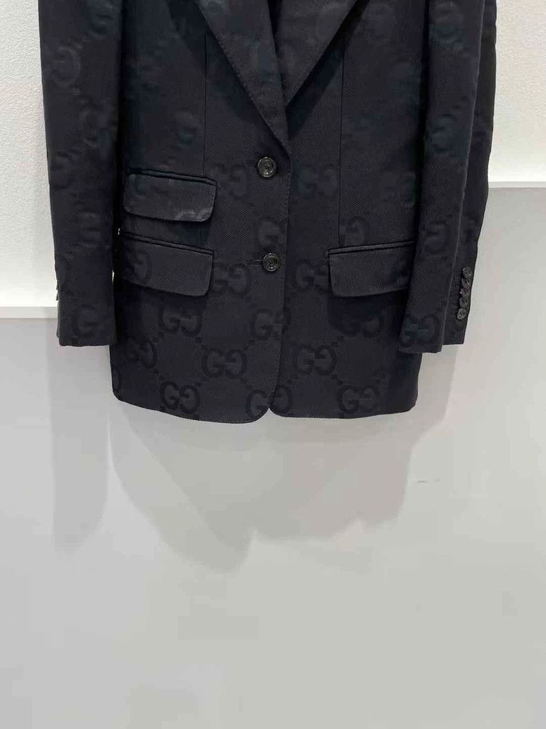Gucci Gucci Black dark pattern logo suit 2501-Nextarrow Size 36R - 4 Thumbnail