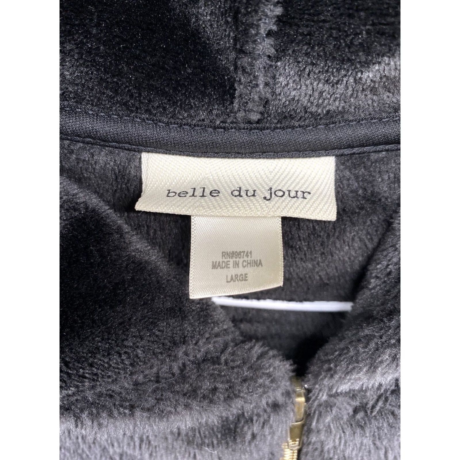 Vintage VINTAGE Belle Du Jour Womens Hoodie Black Full Zip L Sweatshirt Size L / US 10 / IT 46 - 3 Thumbnail
