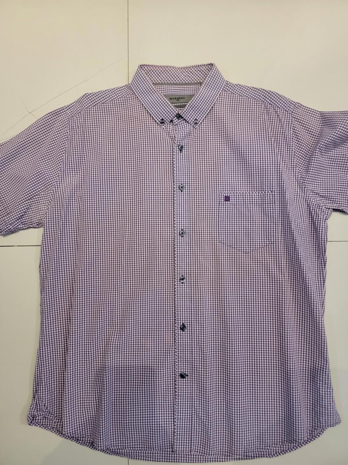 Givenchy GIVENCHY Purple Plaid Checked Button Up Woven Shirt Size XL Size US XL / EU 56 / 4 - 1 Thumbnail