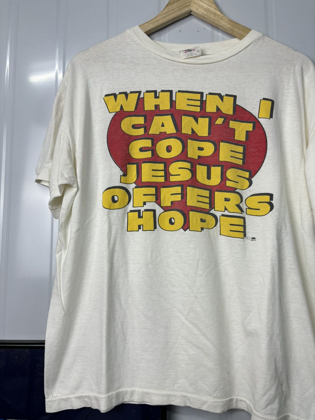 Vintage RARE! Vintage 90’s Jesus Art Tee Offers Hope Size US XL / EU 56 / 4 - 5 Thumbnail