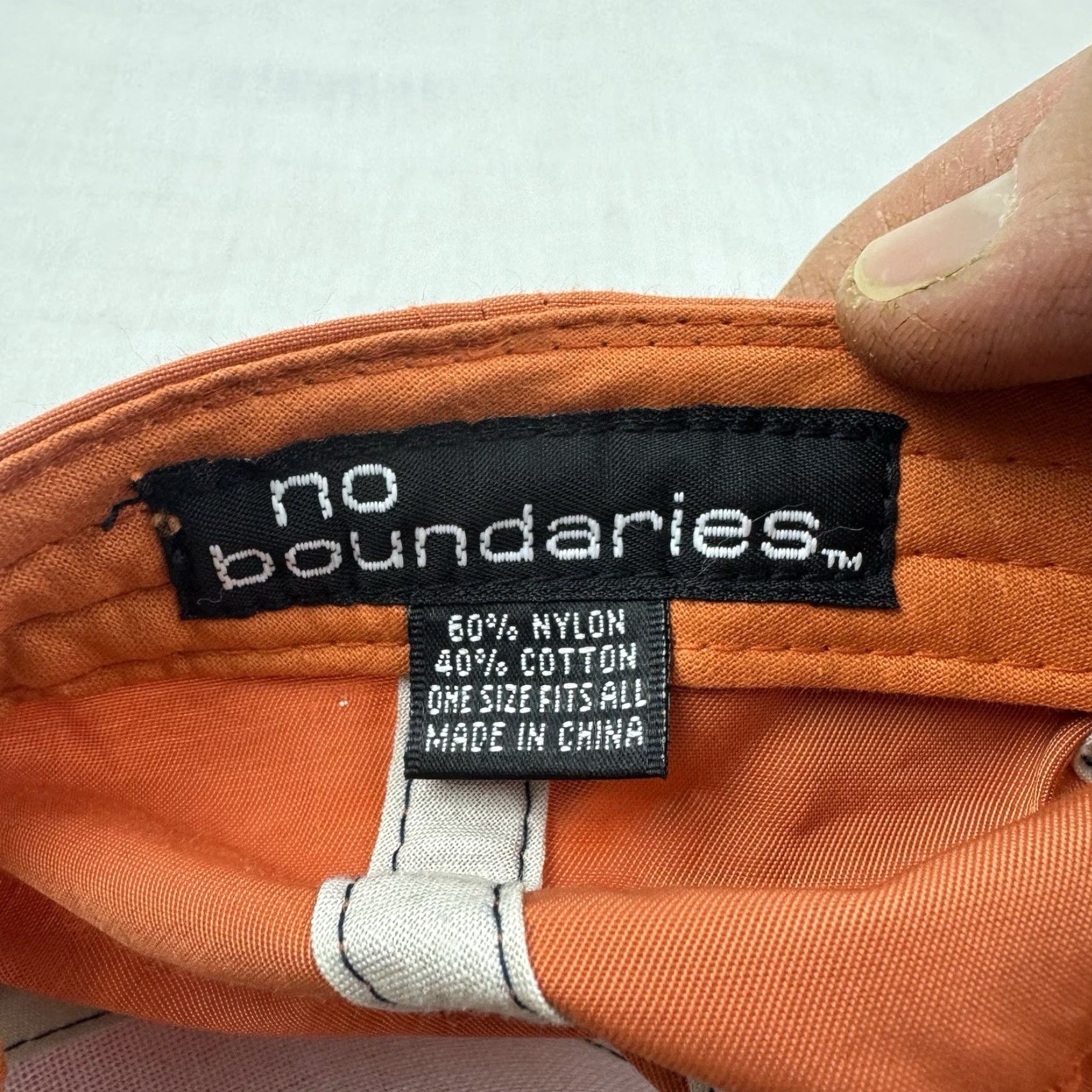 Vintage VINTAGE No Boundaries Baseball Cap Hat Adult One Size Casual Y2K Hipster Punk Orange 90s Size ONE SIZE - 6 Thumbnail