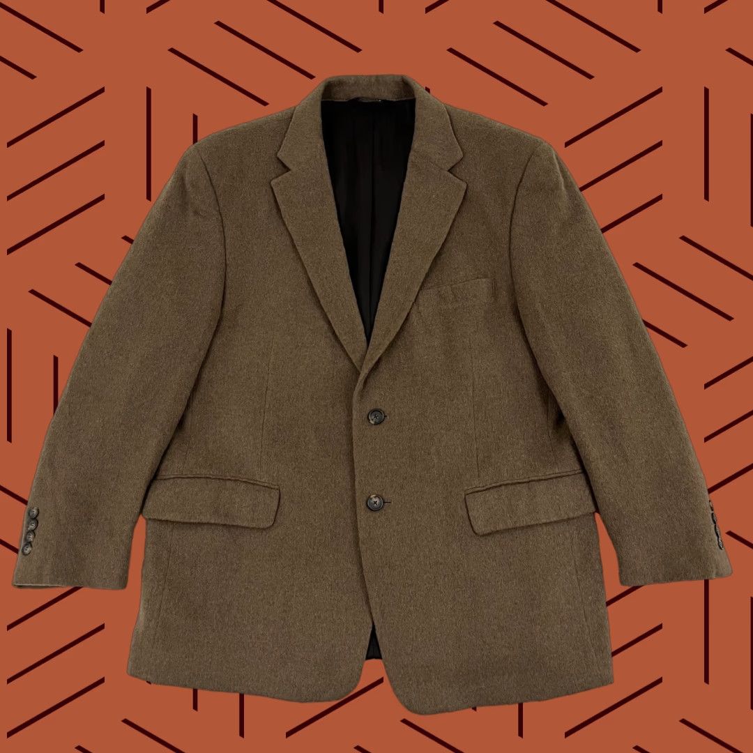 Jos. A. Bank Jos. A. Bank Travelers Blazer Mens 44 S Brown Camel Hair Sports Coat Jacket Preppy Size 44R - 1 Thumbnail
