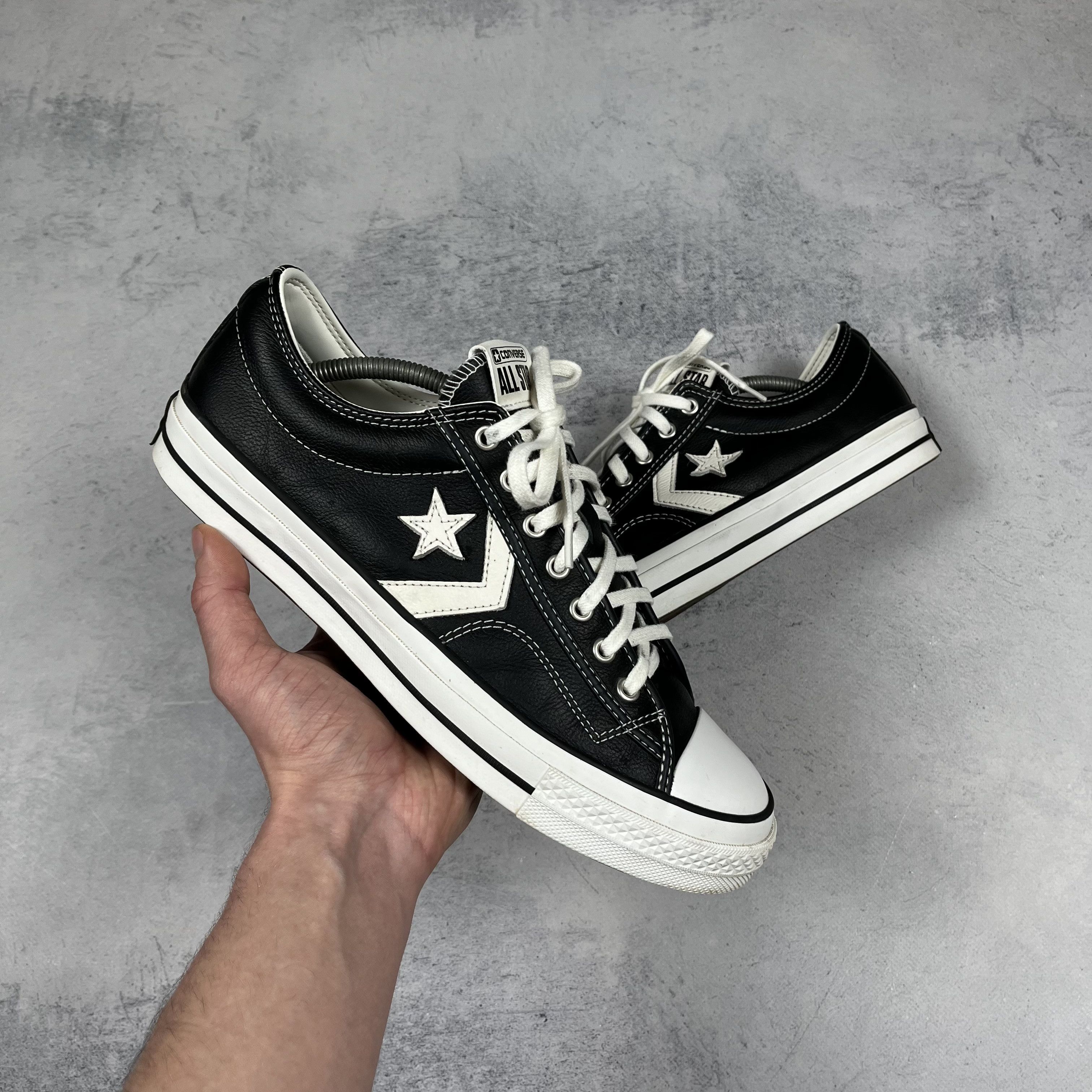 Converse Converse Star Player 76 Black Leather Low Top Sneakers Size US 11 / EU 44 - 1 Thumbnail