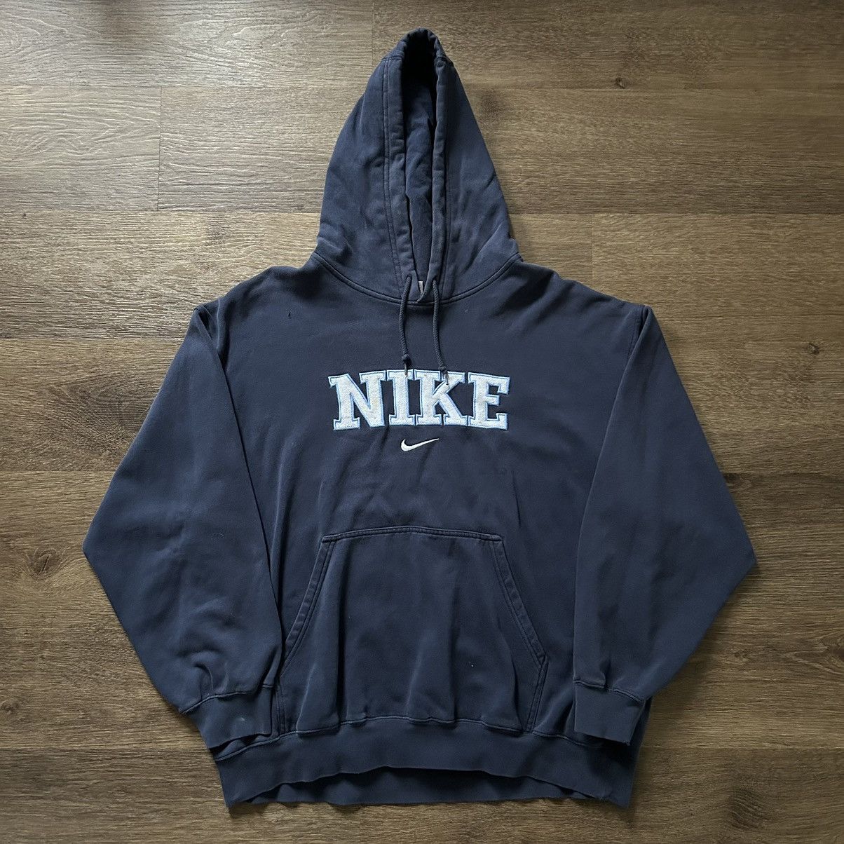 image of Nike Spell Out Hoodie in Blue, Men's (Size XL)