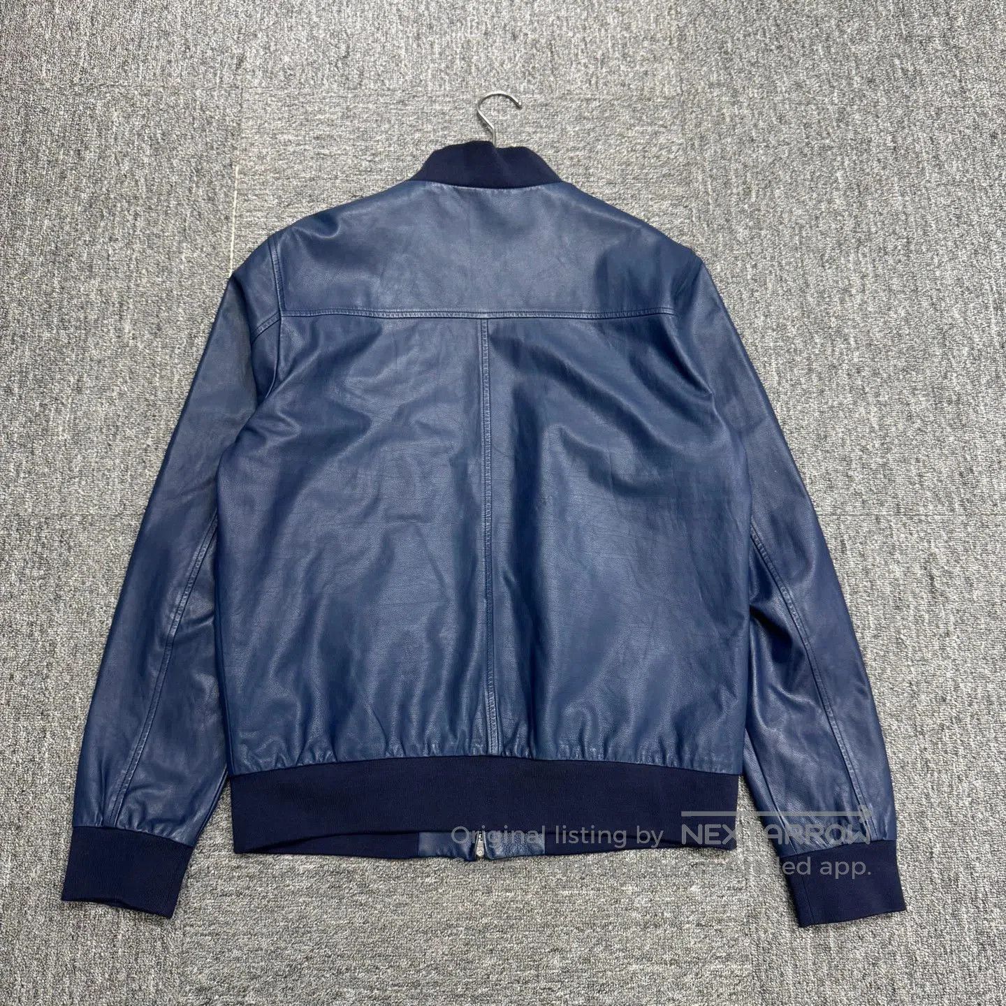 Loro Piana Blue Leather Bomber Jacket Size M. Size US M / EU 48-50 / 2 - 7 Thumbnail