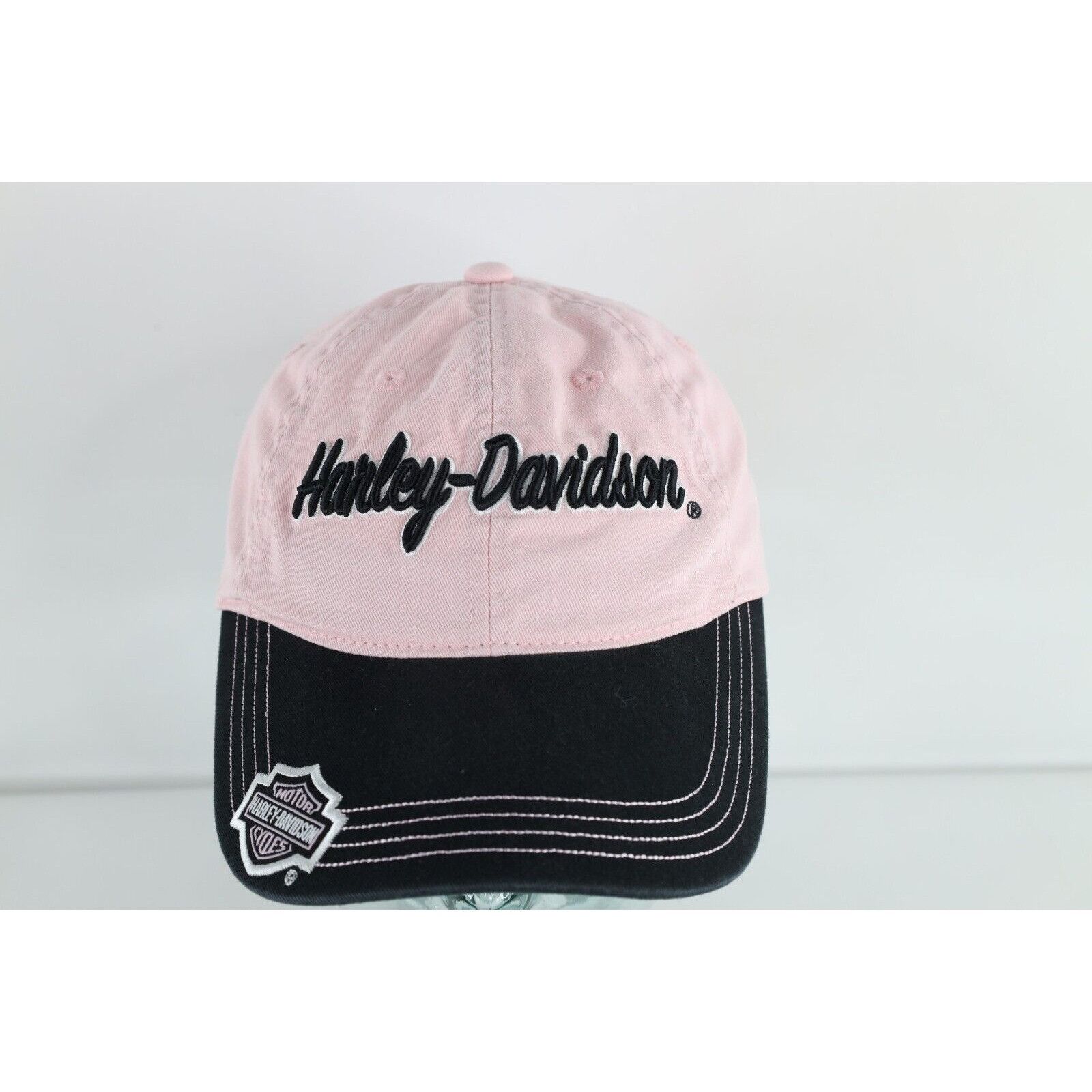 Vintage Vintage 90s Harley Davidson Script Strapback Hat Cap Size ONE SIZE - 1 Thumbnail