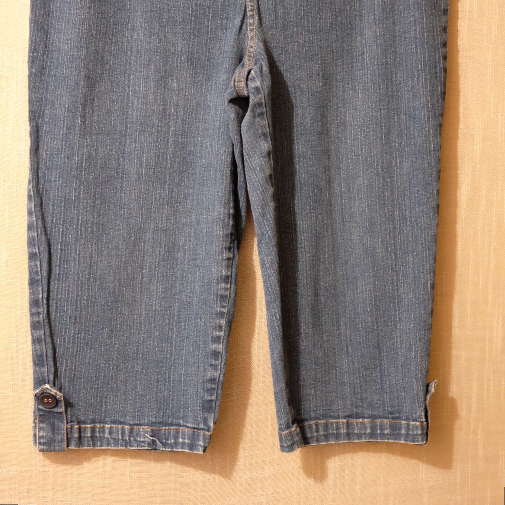 Vintage White Stag Jeans Capri Denim Blue Womens XL Regular Stretch Pocketless Casual City USA Preppy 90s? Size 40" / US 18 - 3 Thumbnail