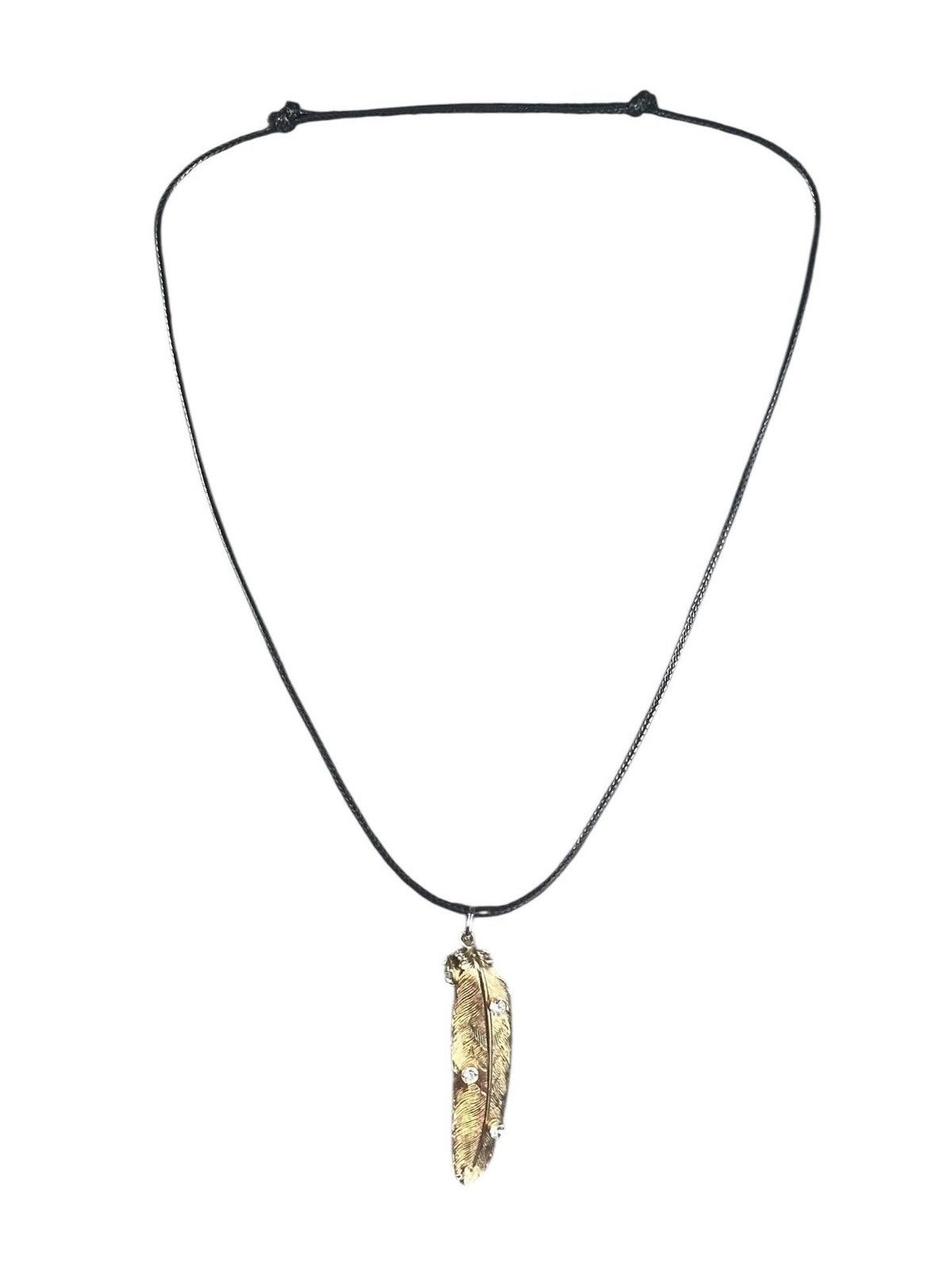Native 2000s HANDMADE TRIBAL INSPIRED RHINESTONES FEATHER NECKLACE Size ONE SIZE - 5 Thumbnail
