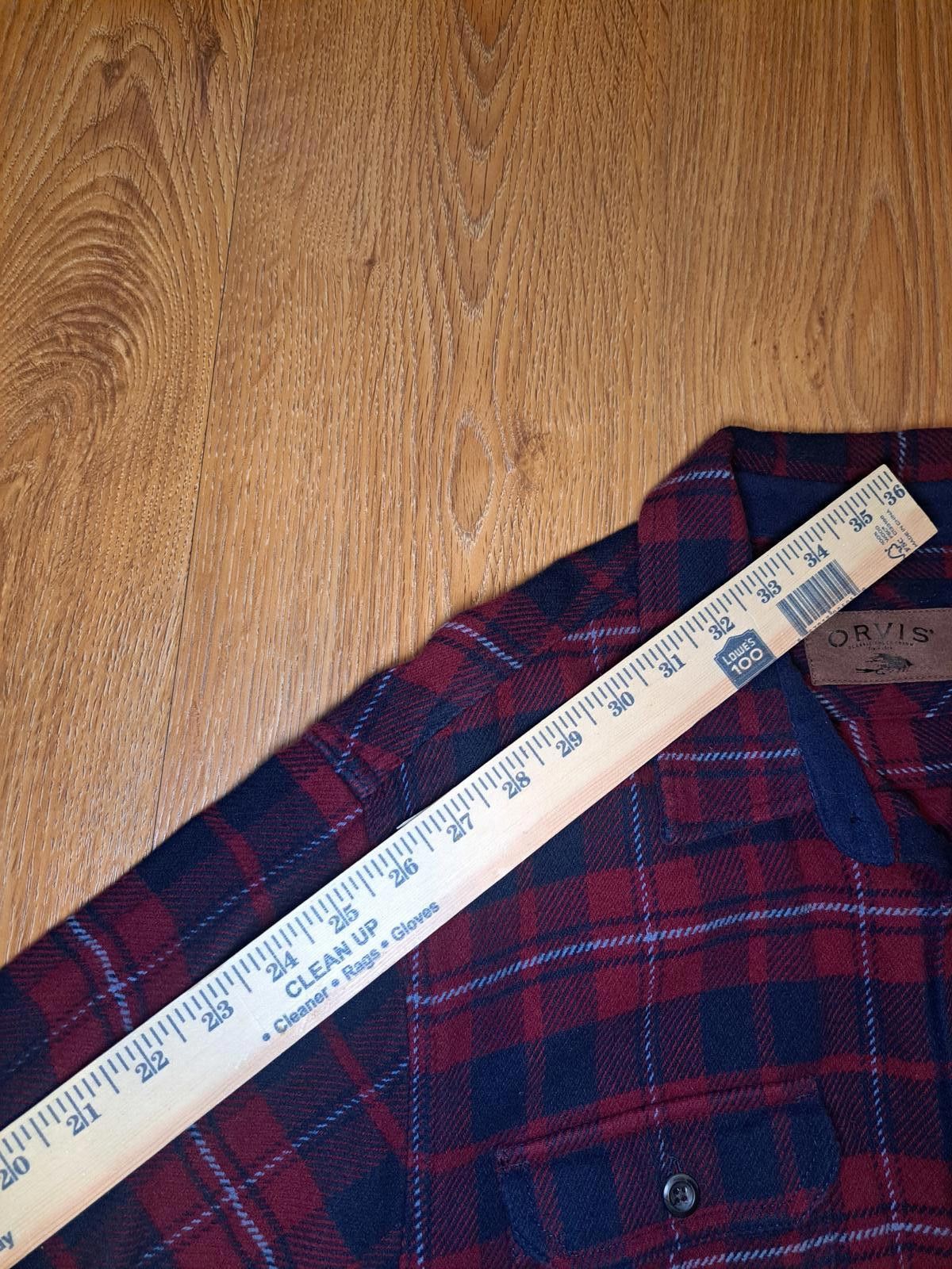 Orvis Orvis Jacket Mens XL Red Blue Plaid Cotton Flannel Button Up Size US XL / EU 56 / 4 - 10 Thumbnail