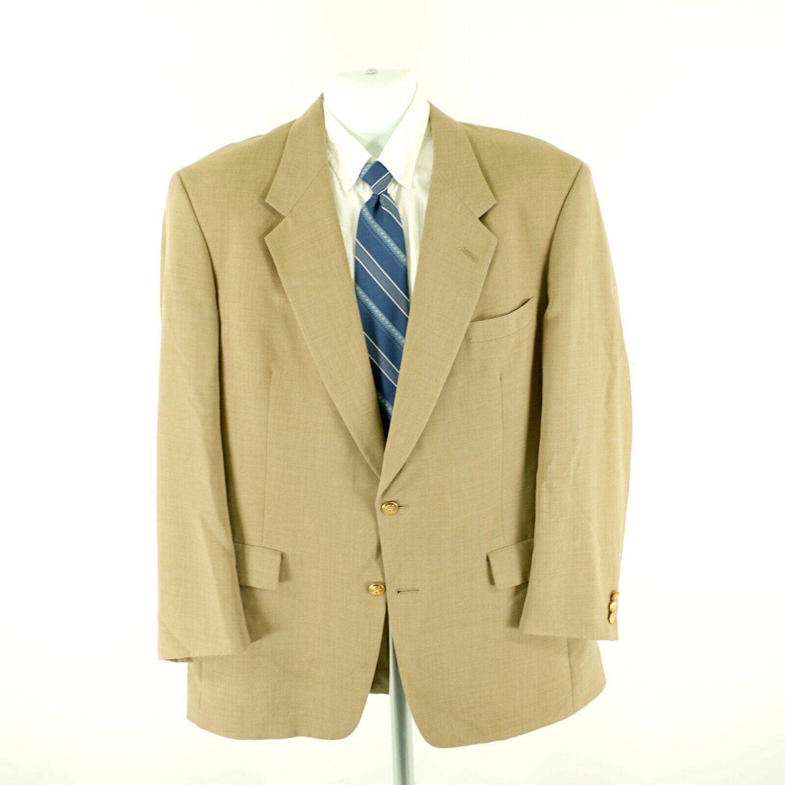 Designer Jack Nicklaus Tournament Tan Basket Weave Wool Tan 2 Gold Bu Size 44L - 5 Thumbnail