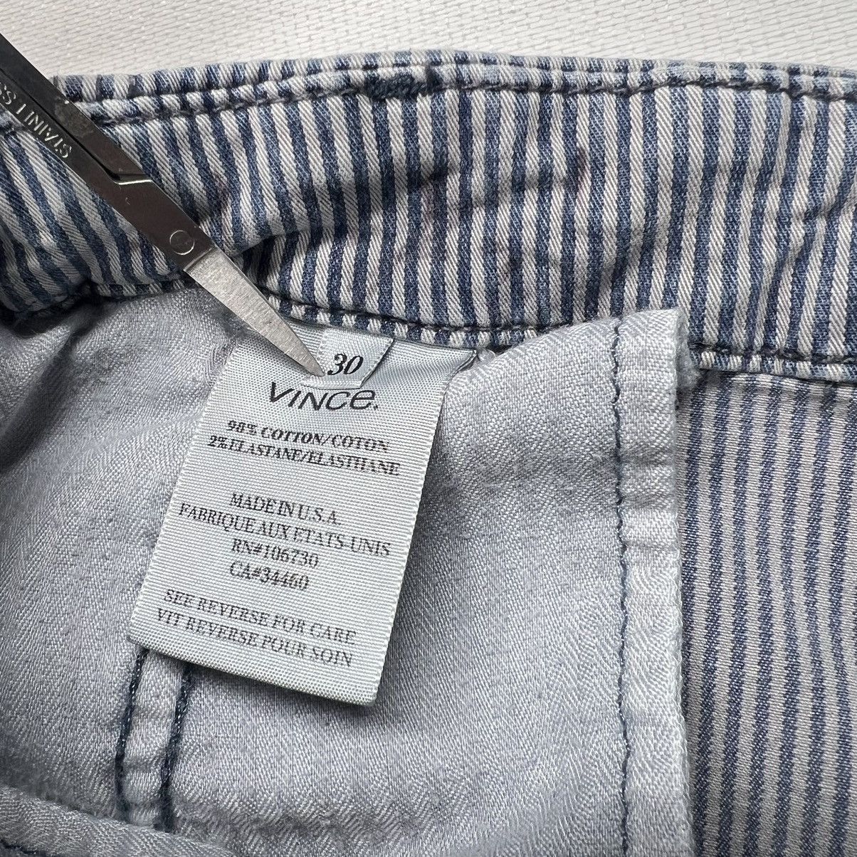 Vince Vince Pants Blue Striped Slim Casual Dress Made In USA Size 30" / US 8 / IT 44 - 9 Thumbnail
