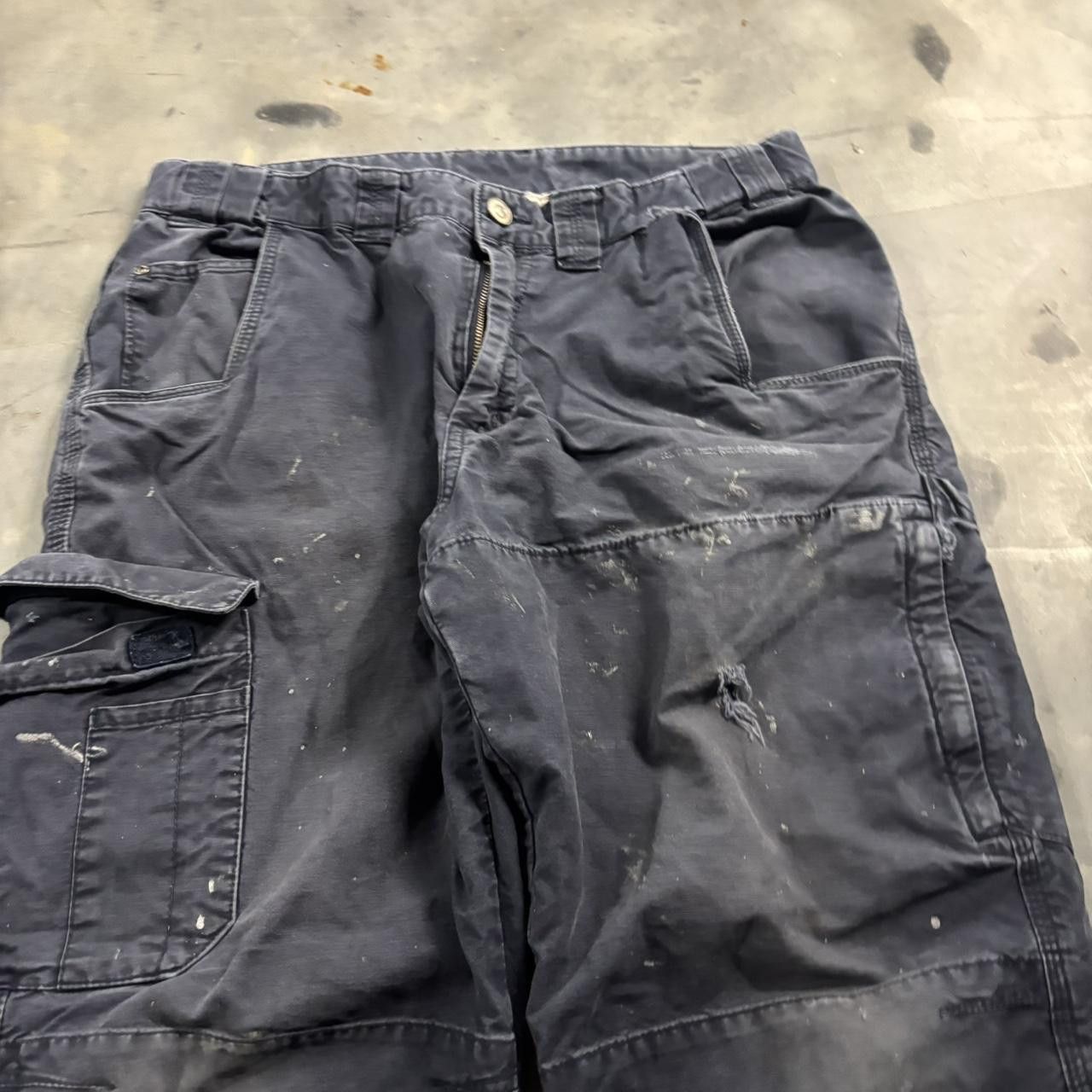 Vintage Crazy Vintage Y2K/2000s Grunge Faded Navy Blue Workwear Cargo Pants! 32x30 Size US 32 / EU 48 - 5 Thumbnail