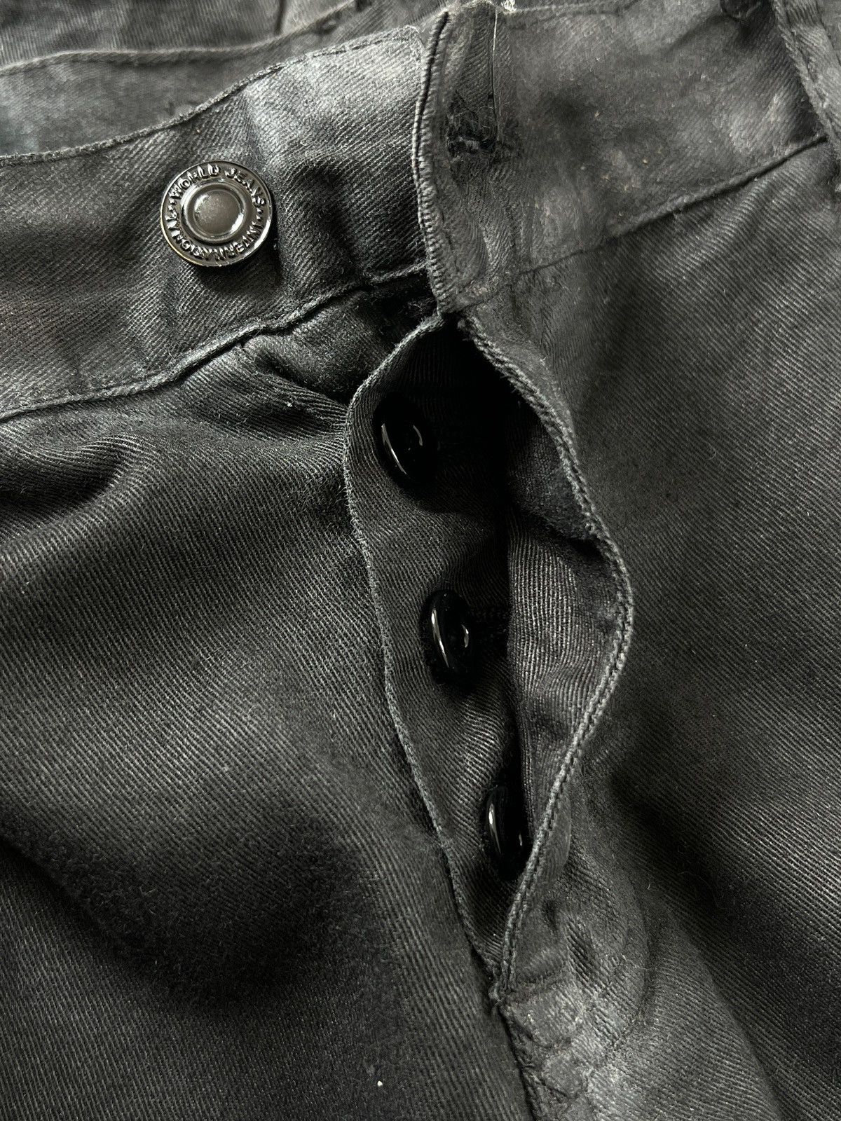 GOSTAR DE FUGA Fuga Black Smoke Bondage Flare Cargo Pants Size US 33 - 13 Thumbnail