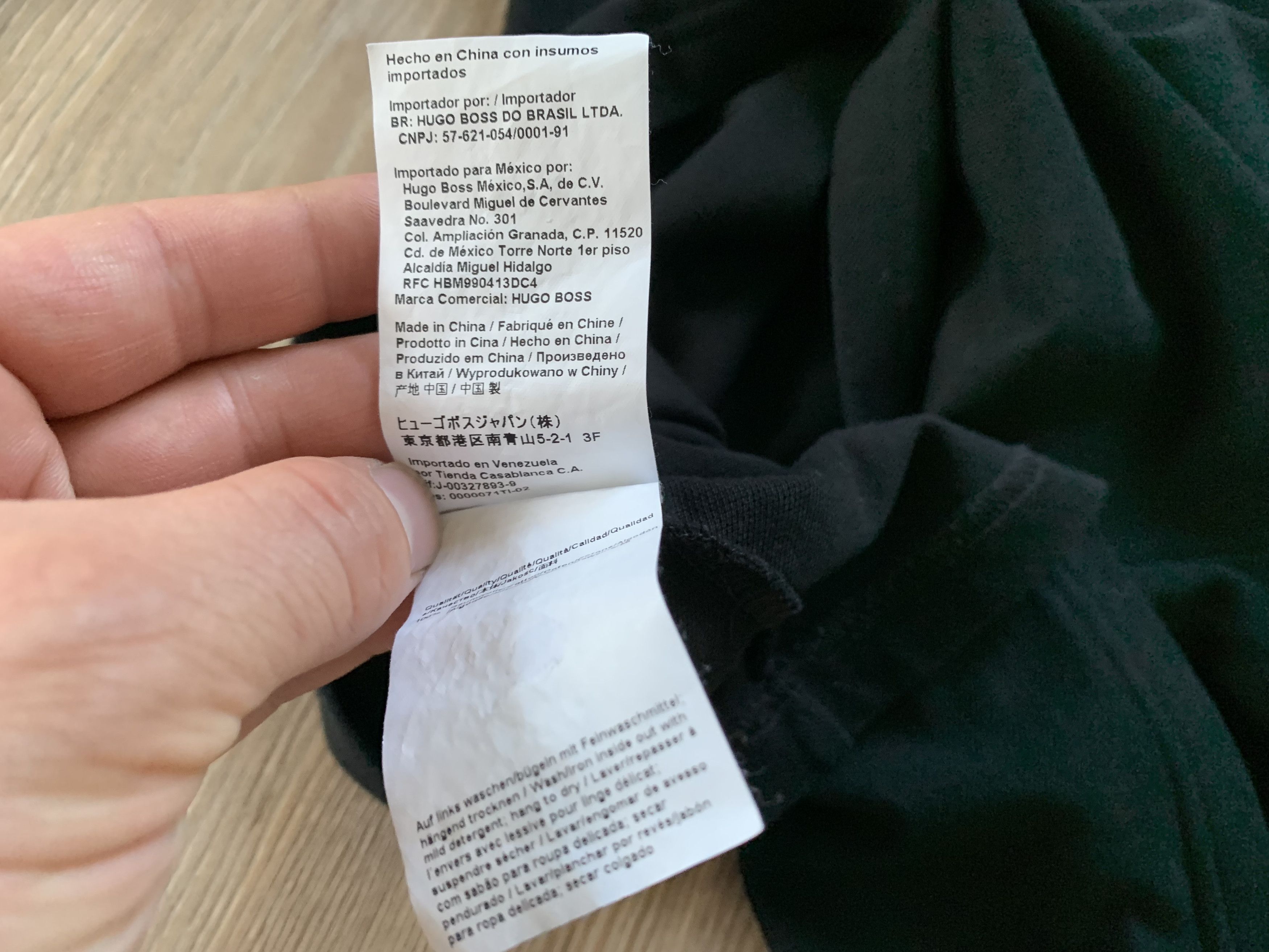 Hugo Boss Slim Fit Pima Cotton Black Long Sleeve Polo