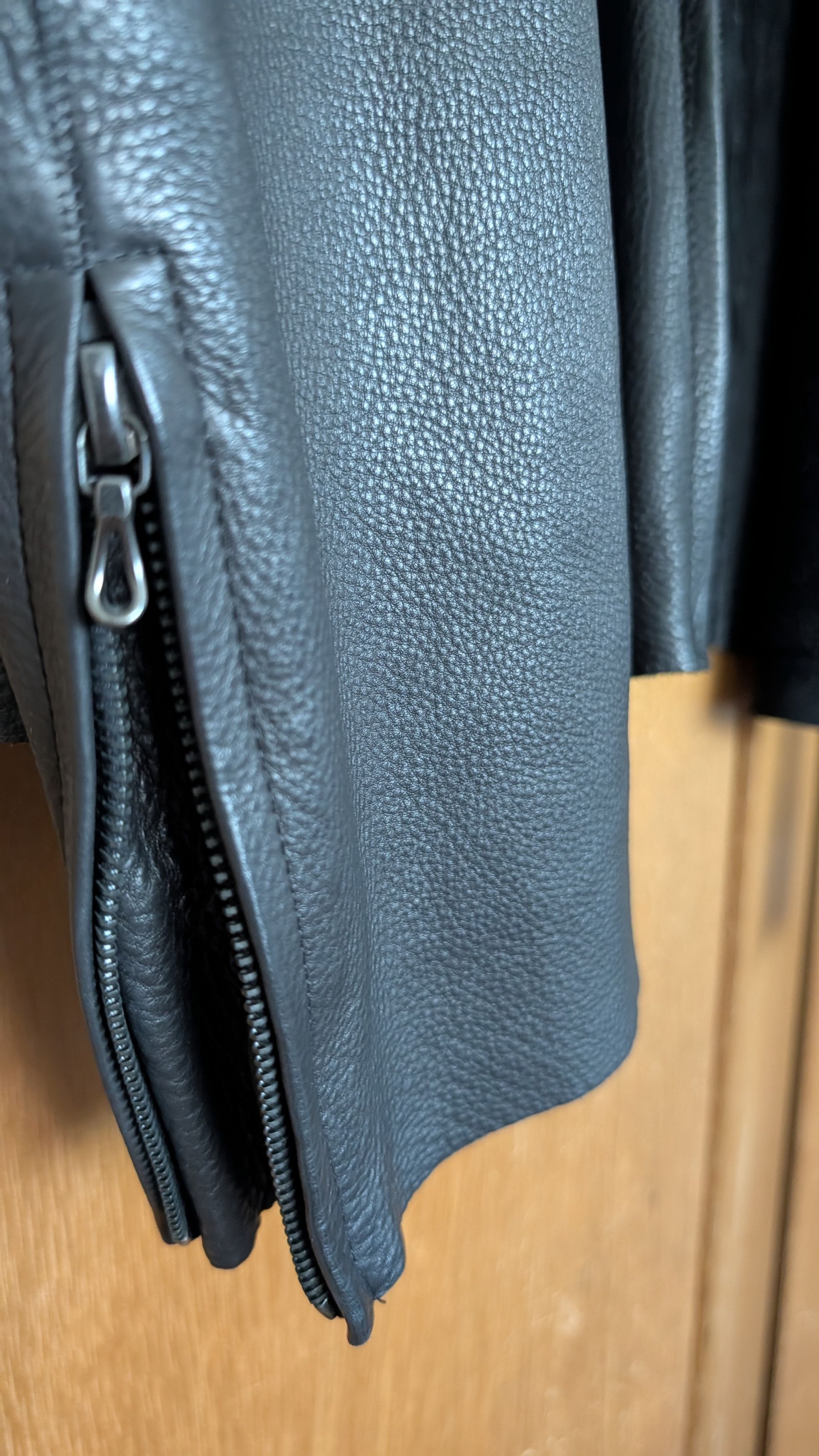 KAZUYUKI KUMAGAI ATTACHMENT Calf Leather Collarless Jacket