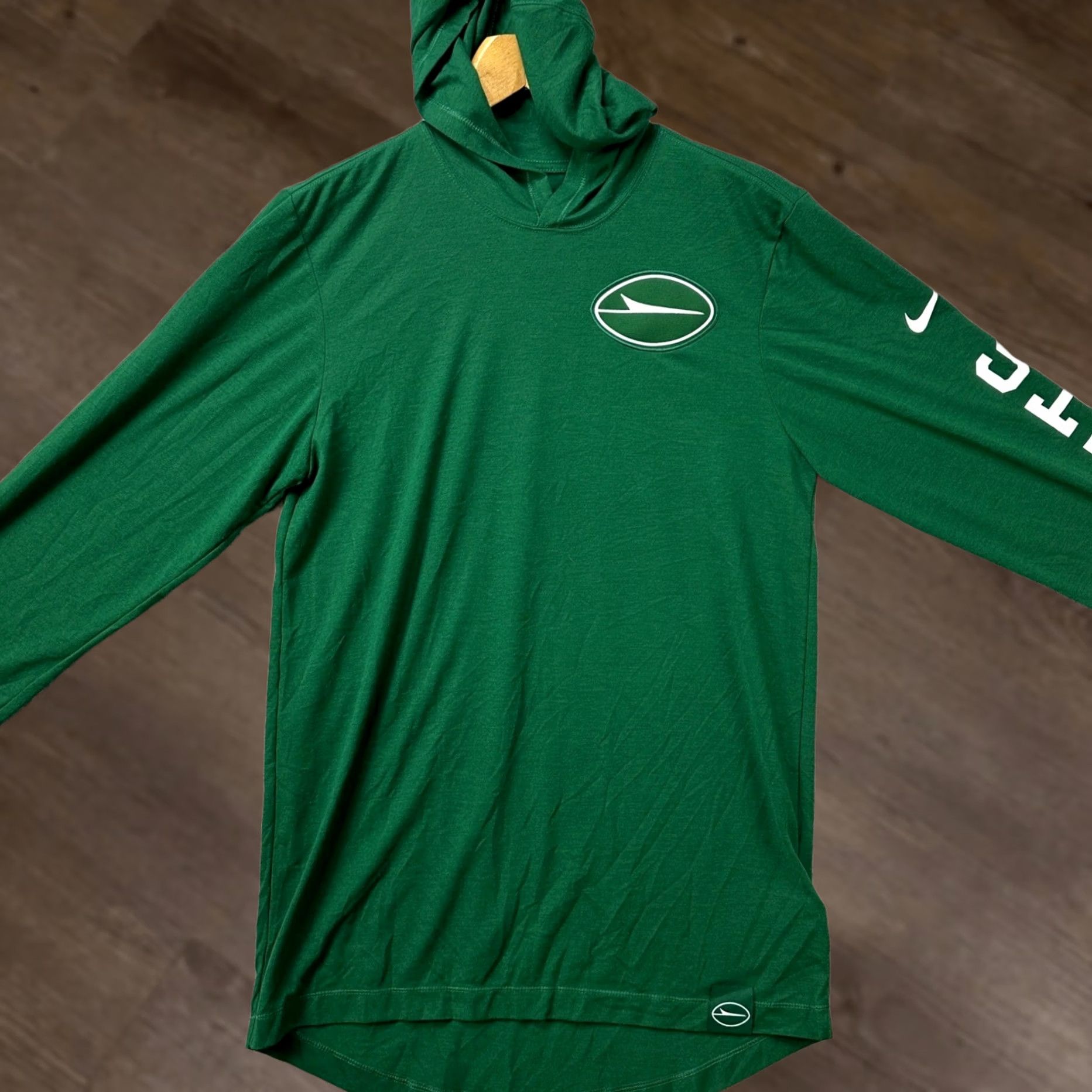 Nike Nike NFL New Yorks Jersey Hoodie T-Shirt Long Sleeve Green S Mens Athletic Lightweight Performance Logo Graphic Print Size US S / EU 44-46 / 1 - 1 Thumbnail