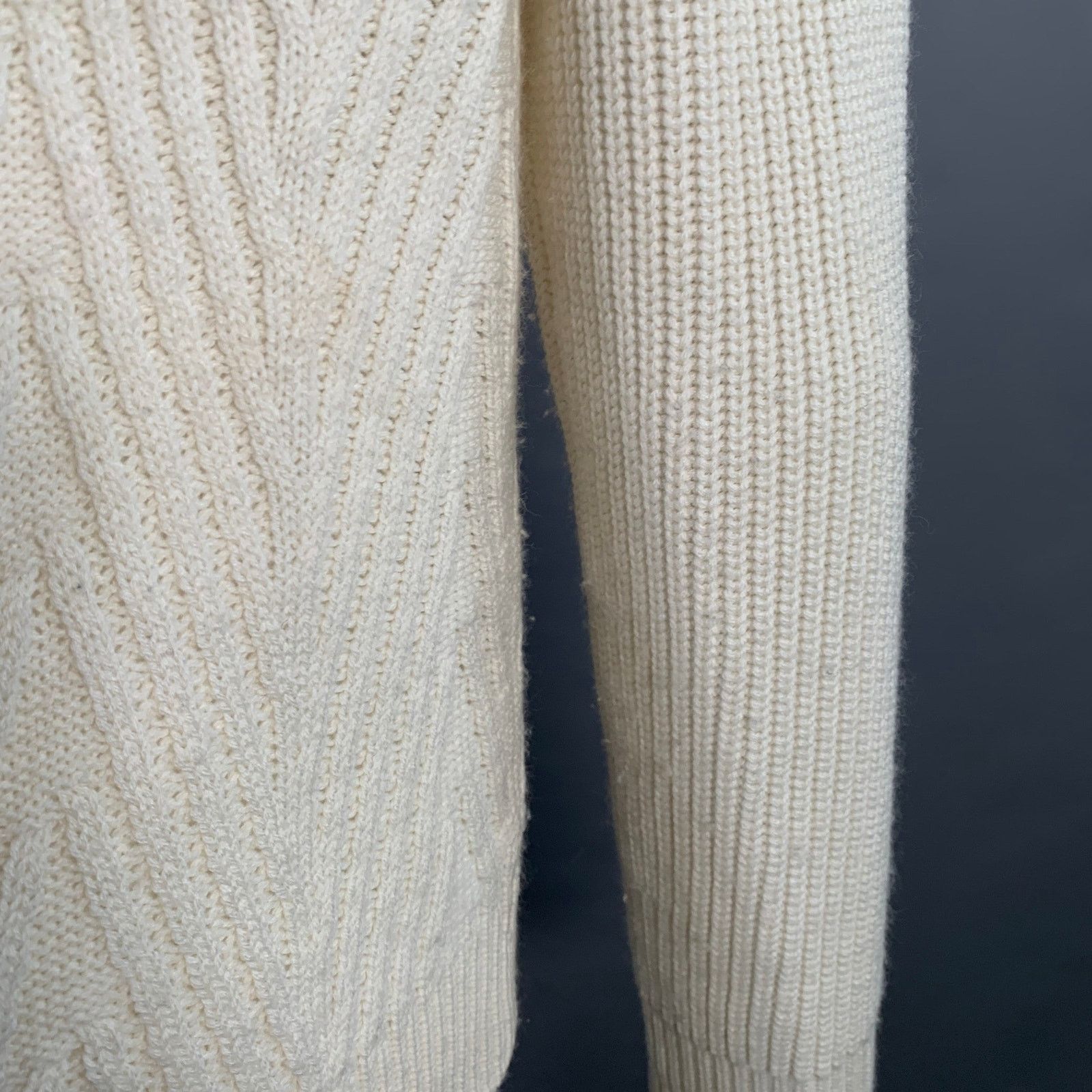 Haider Ackermann Size M Cream Cable Knit Cashmere Turtleneck Sweater Size US M / EU 48-50 / 2 - 6 Thumbnail