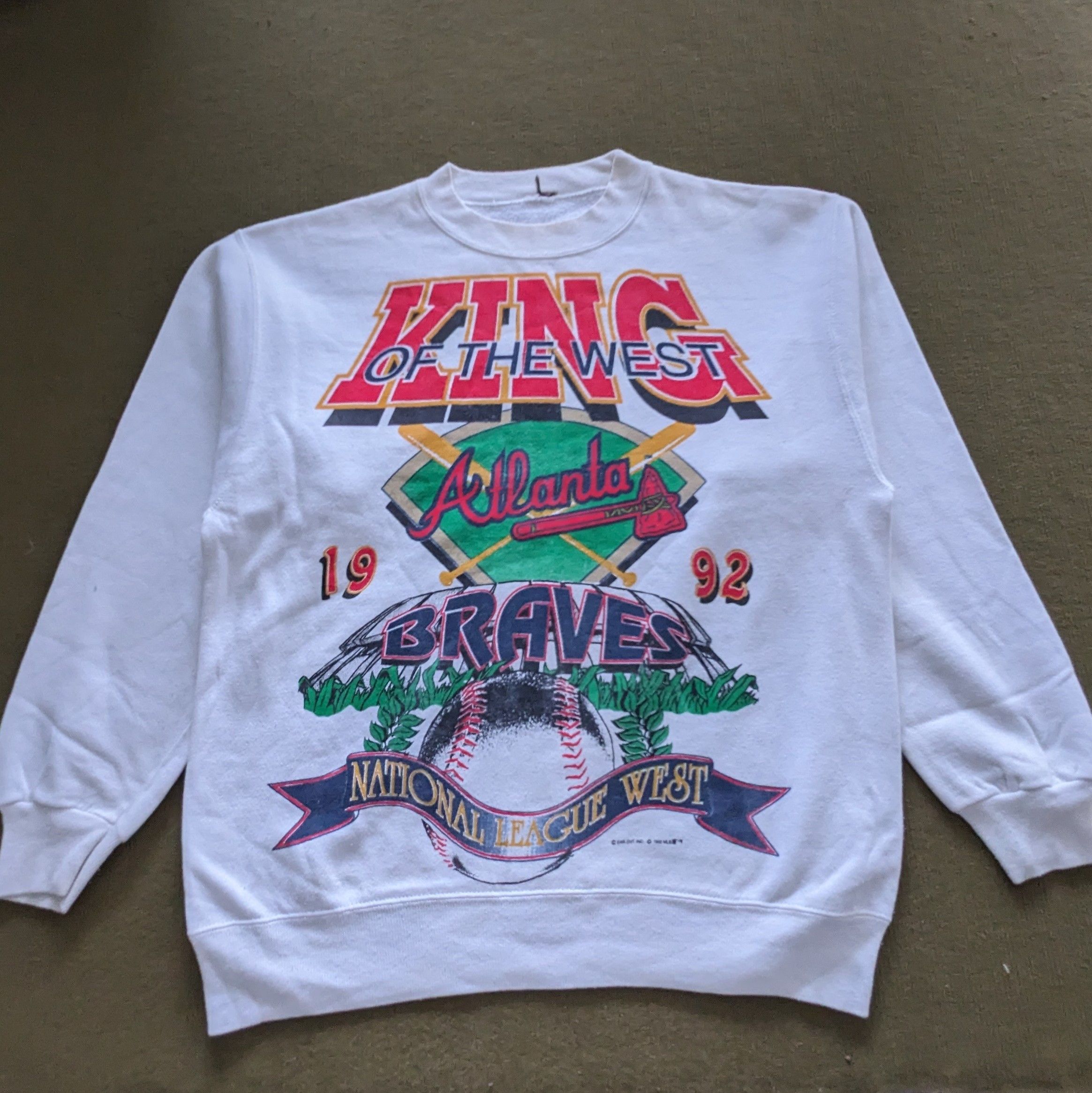 MLB Vintage ATLANTA BRAVES 1992 MLB Sweatshirt Size US M / EU 48-50 / 2 - 1 Thumbnail
