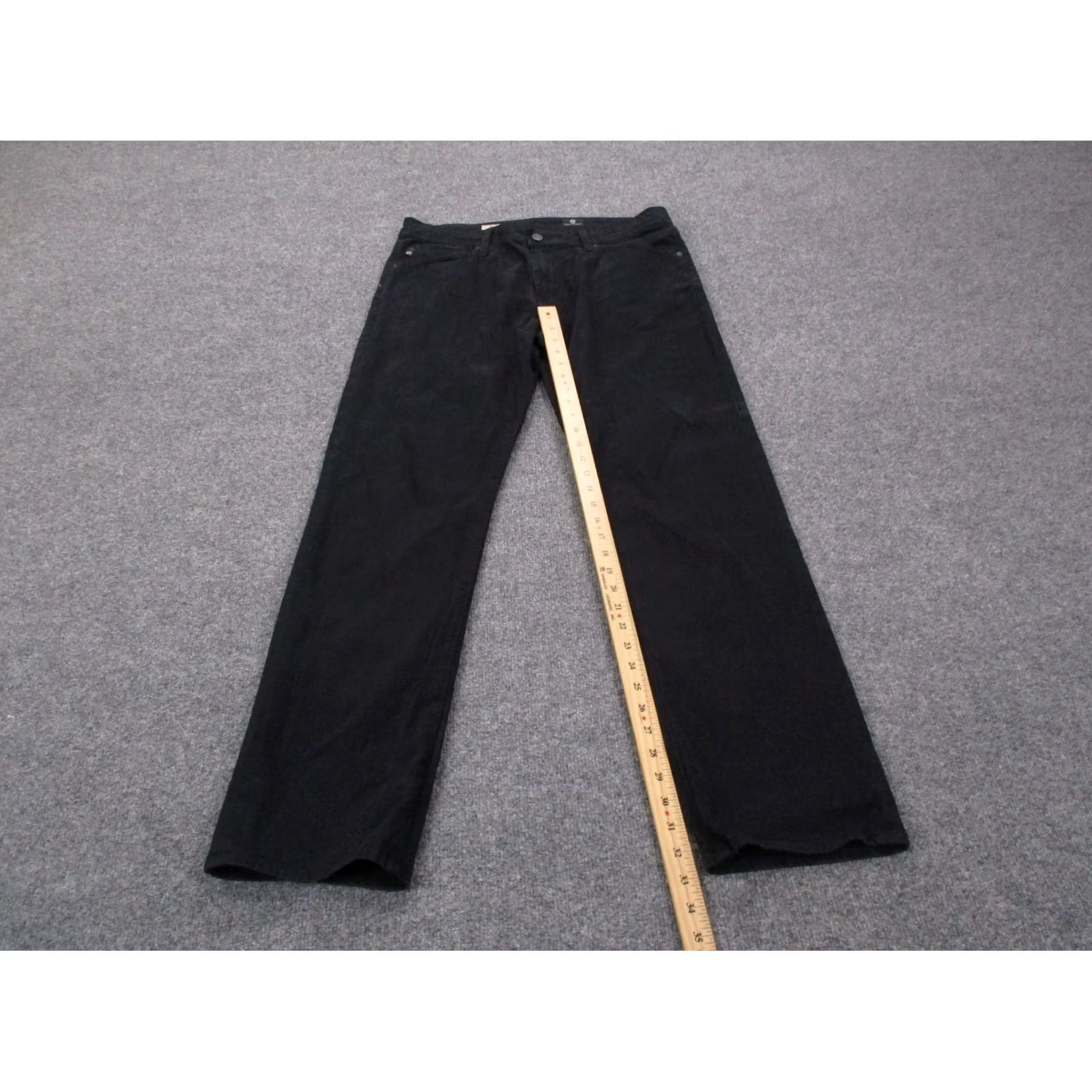 Denime AG Adriano Goldschmied Jeans Men 33 X 32 Black Denim The Graduate Tailored Leg Jeans Size US 34 / EU 50 - 3 Thumbnail