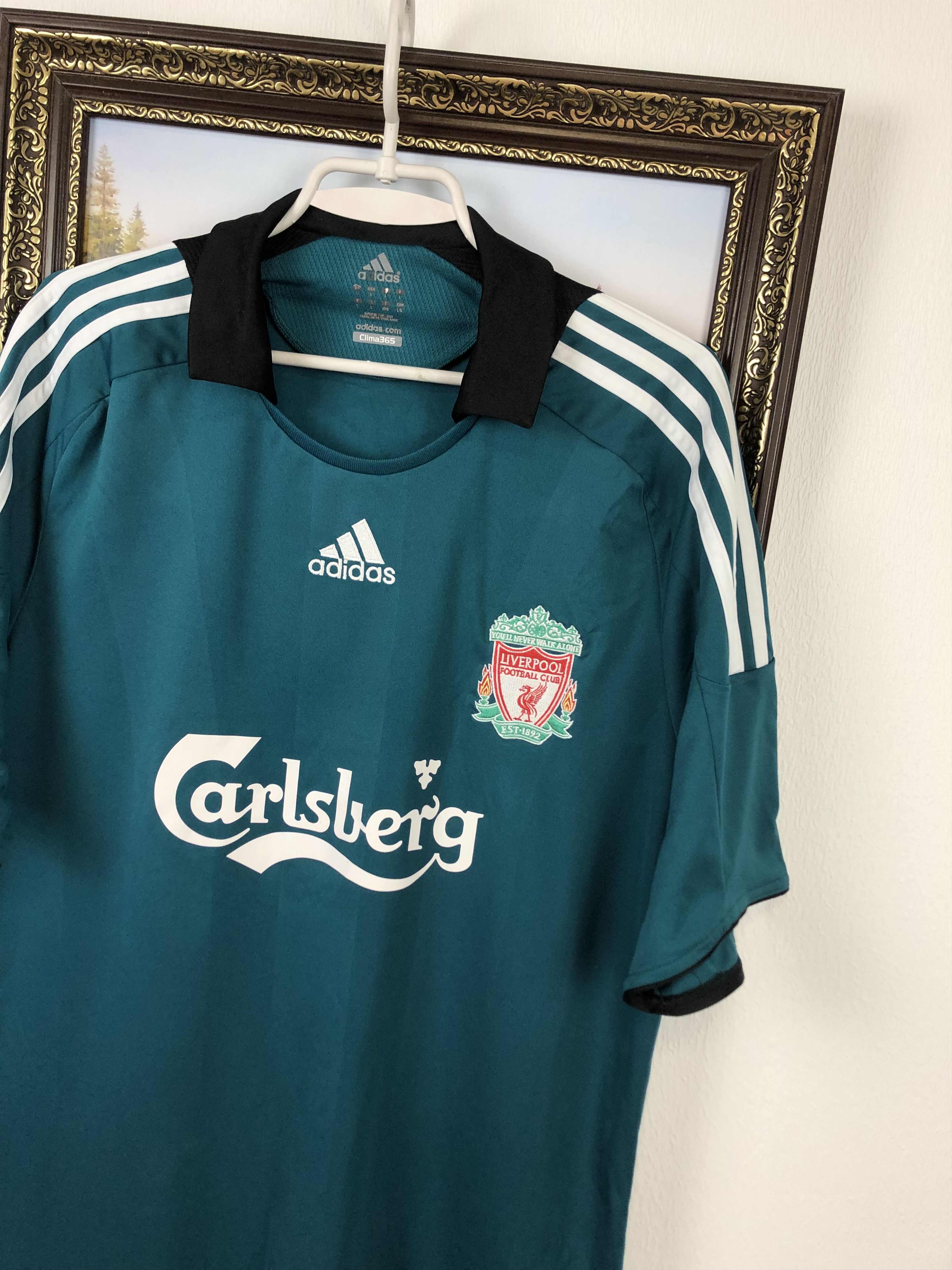Adidas Liverpool football shirt 2008 Jersey #23 Carragher Soccer Size US L / EU 52-54 / 3 - 6 Thumbnail