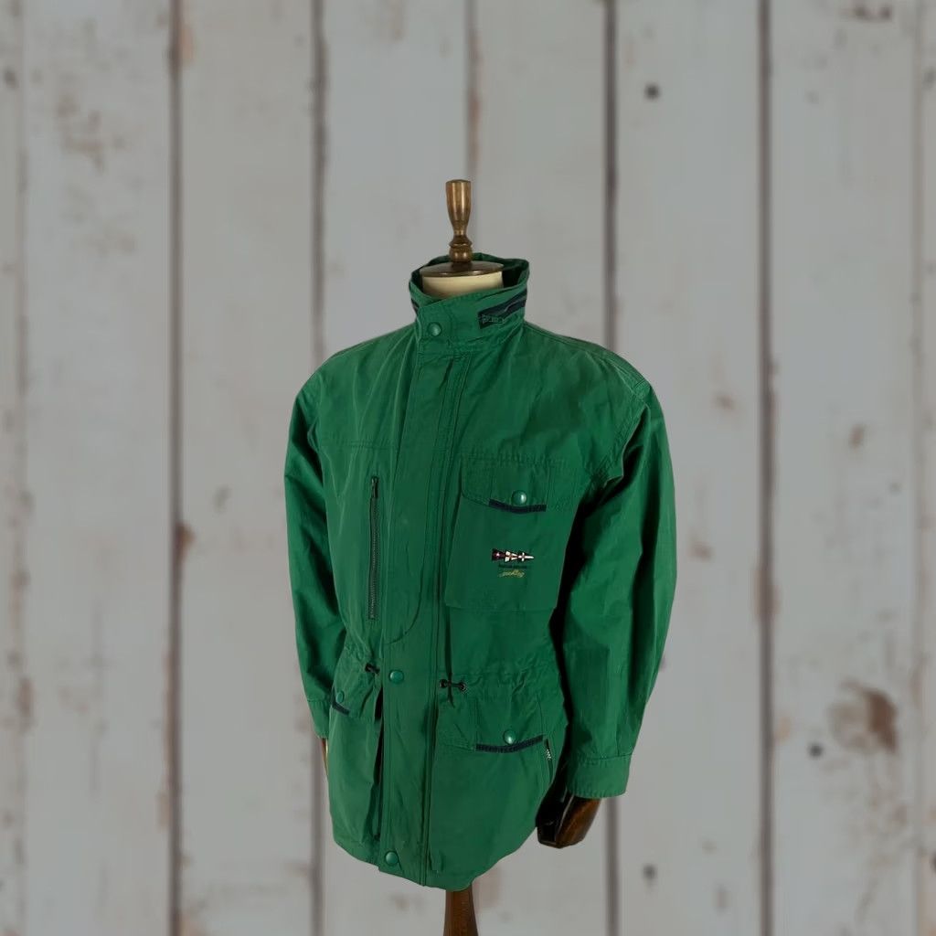 Paul & Shark Paul & Shark Jacket Mens Hiking Full Zip Green Cotton Bomber Jacket mid-length Regular Jacket Size US M / EU 48-50 / 2 - 1 Thumbnail