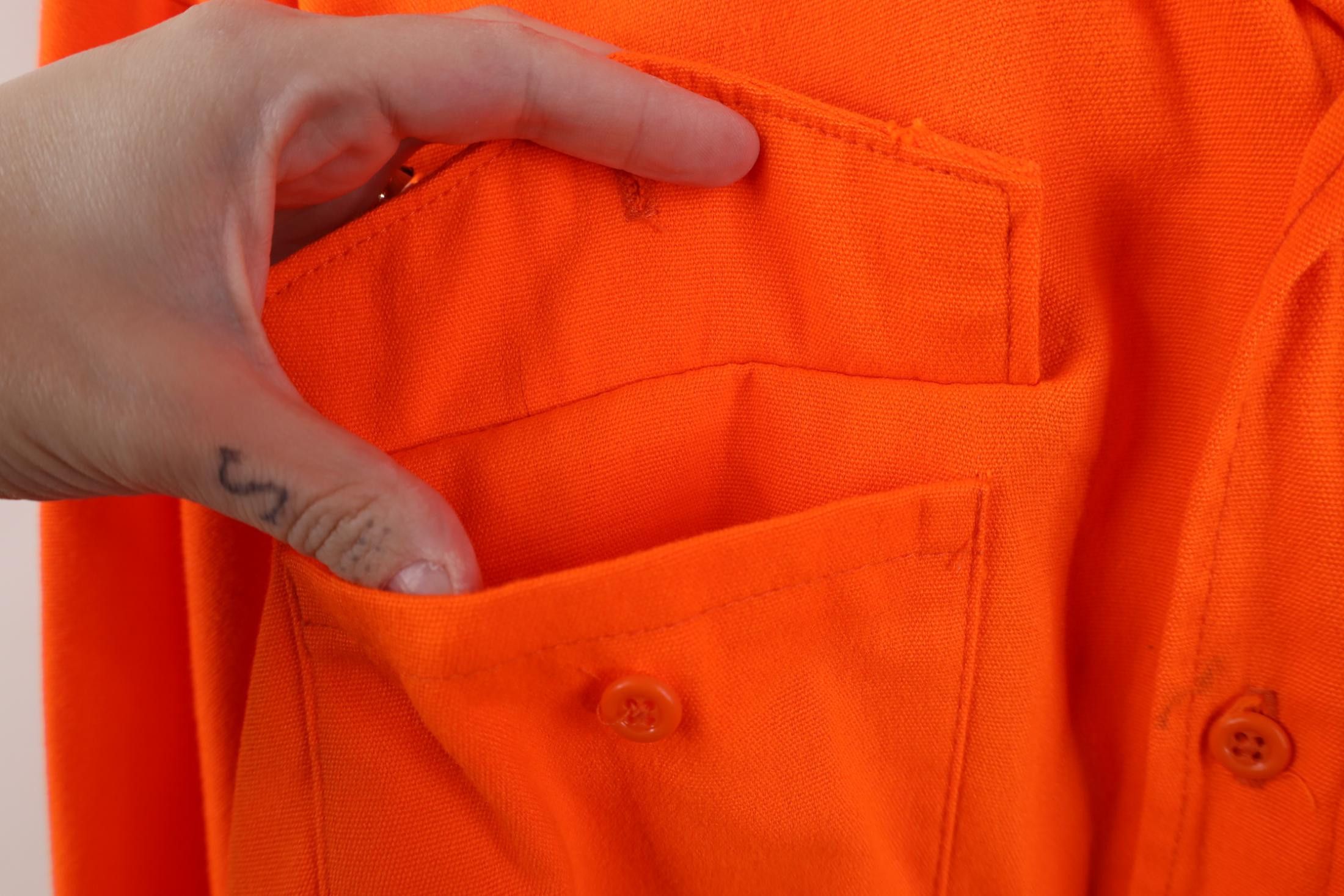 Vintage Vintage 80s 90s Hunting Collared Button Shirt Blaze Orange Size US XXL / EU 58 / 5 - 6 Thumbnail