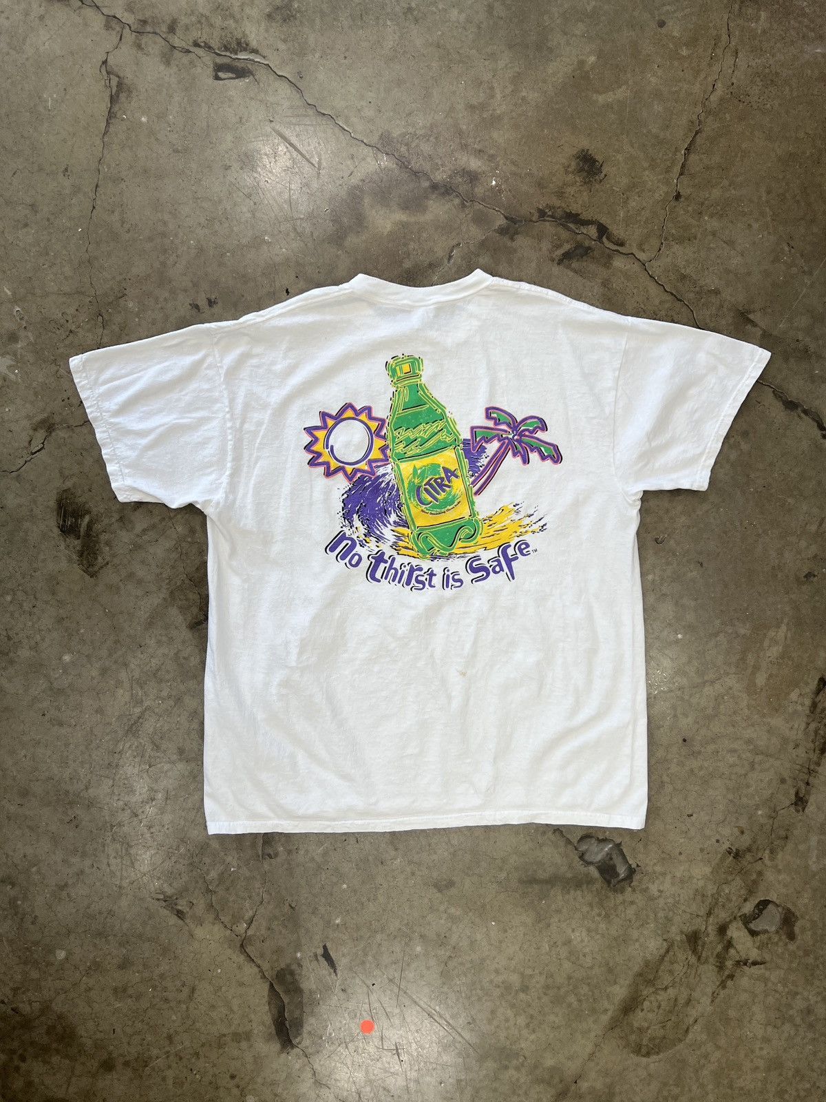 Vintage Vintage No Thirst is Safe Citra Beverage Pomo Tee XL Size US XL / EU 56 / 4 - 2 Thumbnail