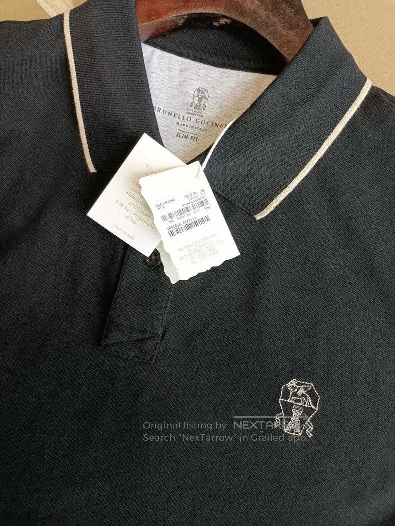 Brunello Cucinelli Brunello Cucinelli Cotton Short Sleeve Polo. Size US L / EU 52-54 / 3 - 3 Thumbnail